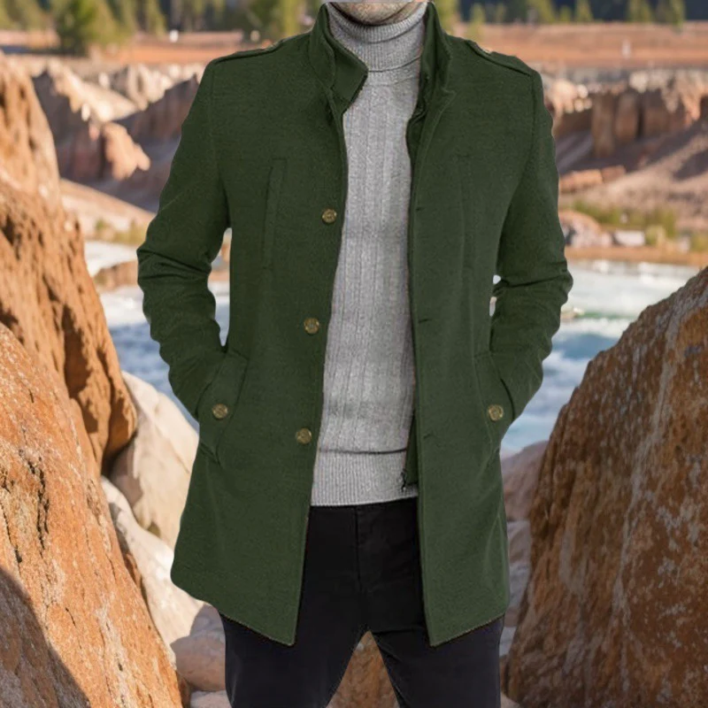 Herren modischer Überzieh-Mantel mit praktischen Taschen Heidi-Mode - Image 3