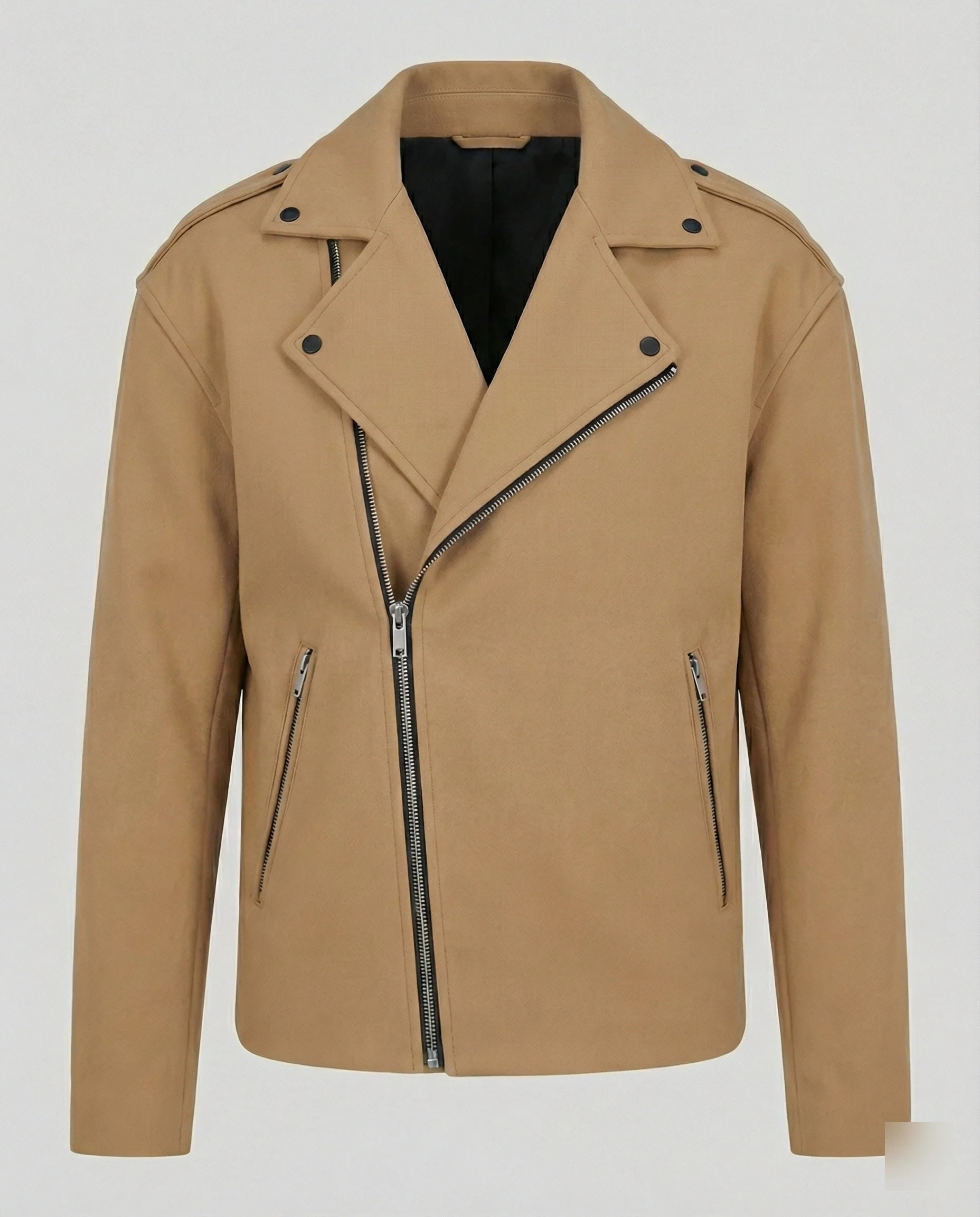 Herren Bikerjacke Leder Weste - Image 5