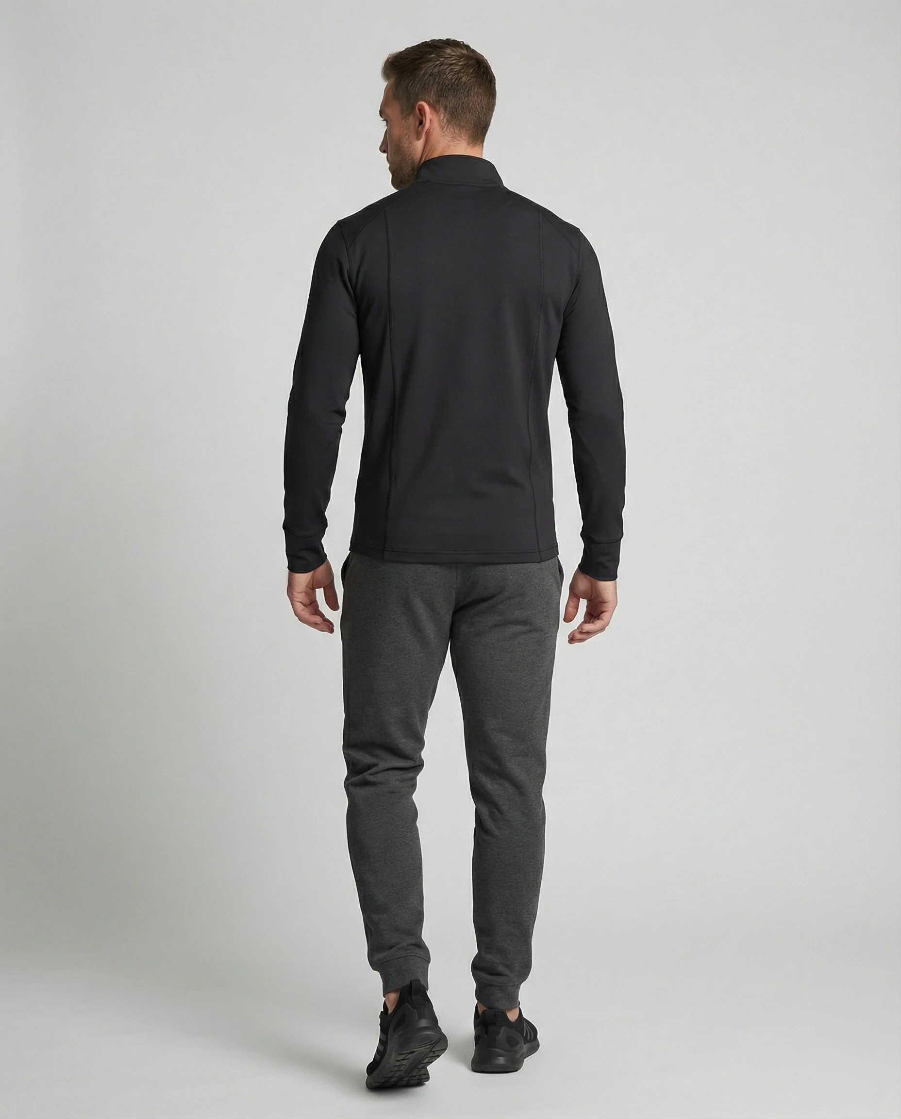 Trainingsjacke Athletisch Mit Stehkragen Herren - Image 3