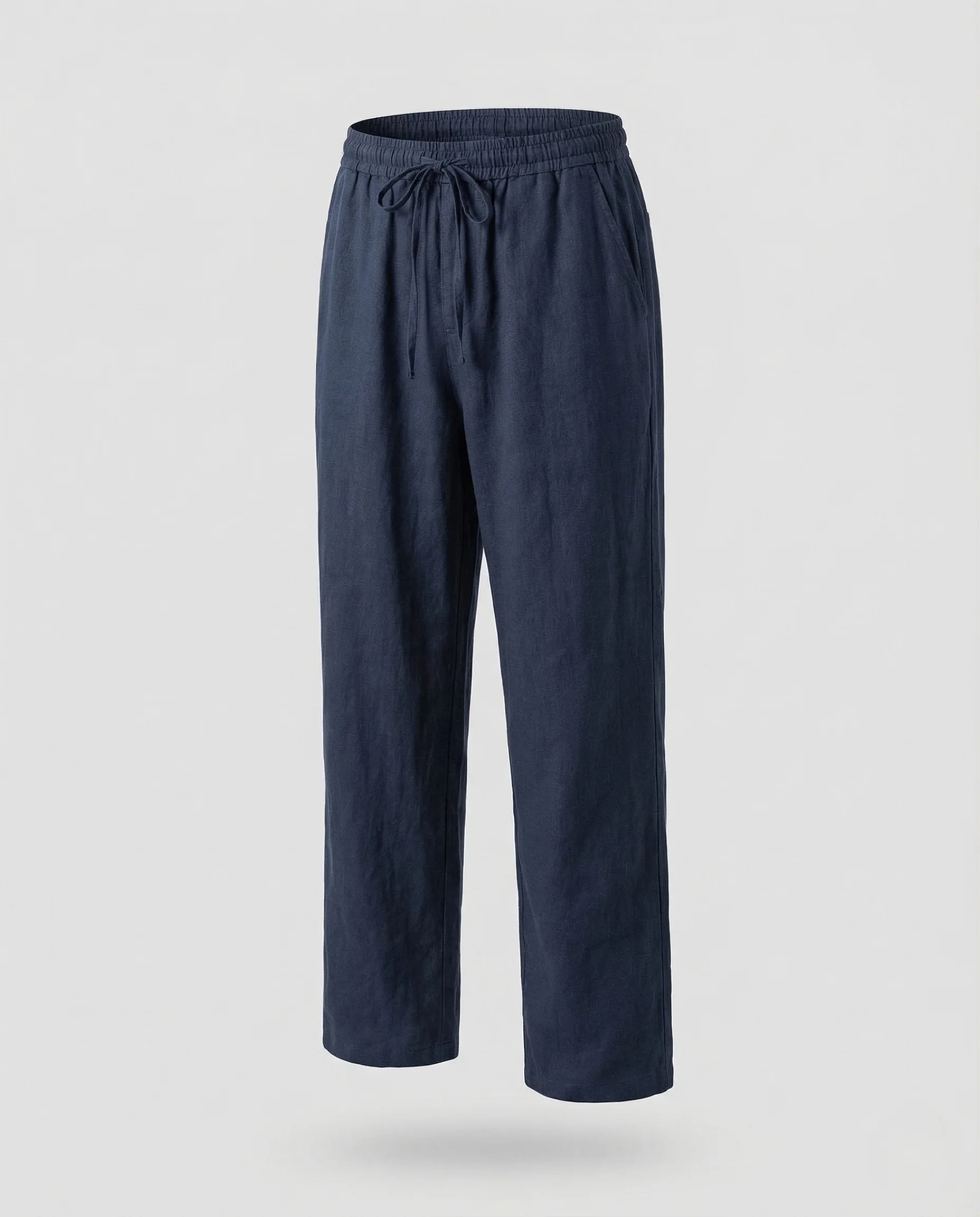 Herren Leinenhose weit mit Tunnelzug Sommer Hose - Image 5