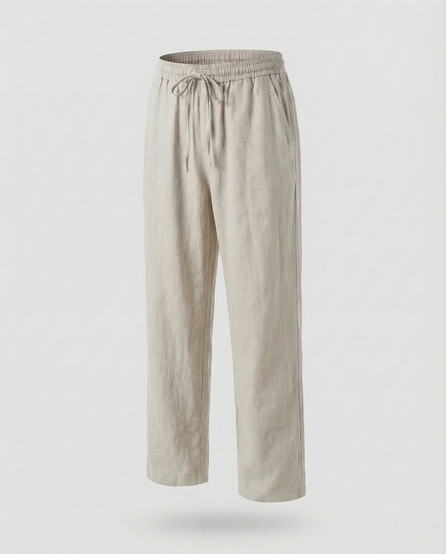 Herren Leinenhose weit mit Tunnelzug Sommer Hose - Image 8