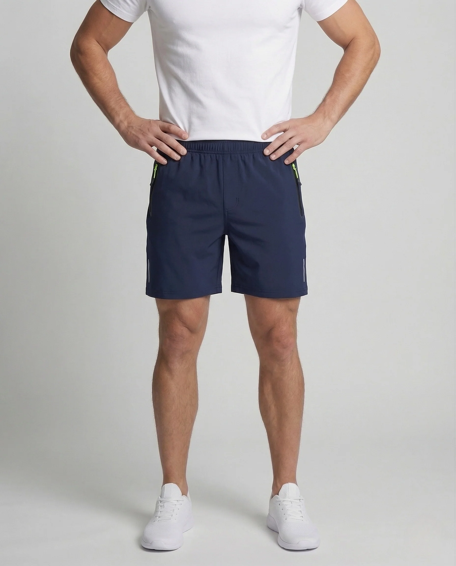 Herren Trainingsshorts Atmungsaktiv Reißverschlusstasche - Image 2