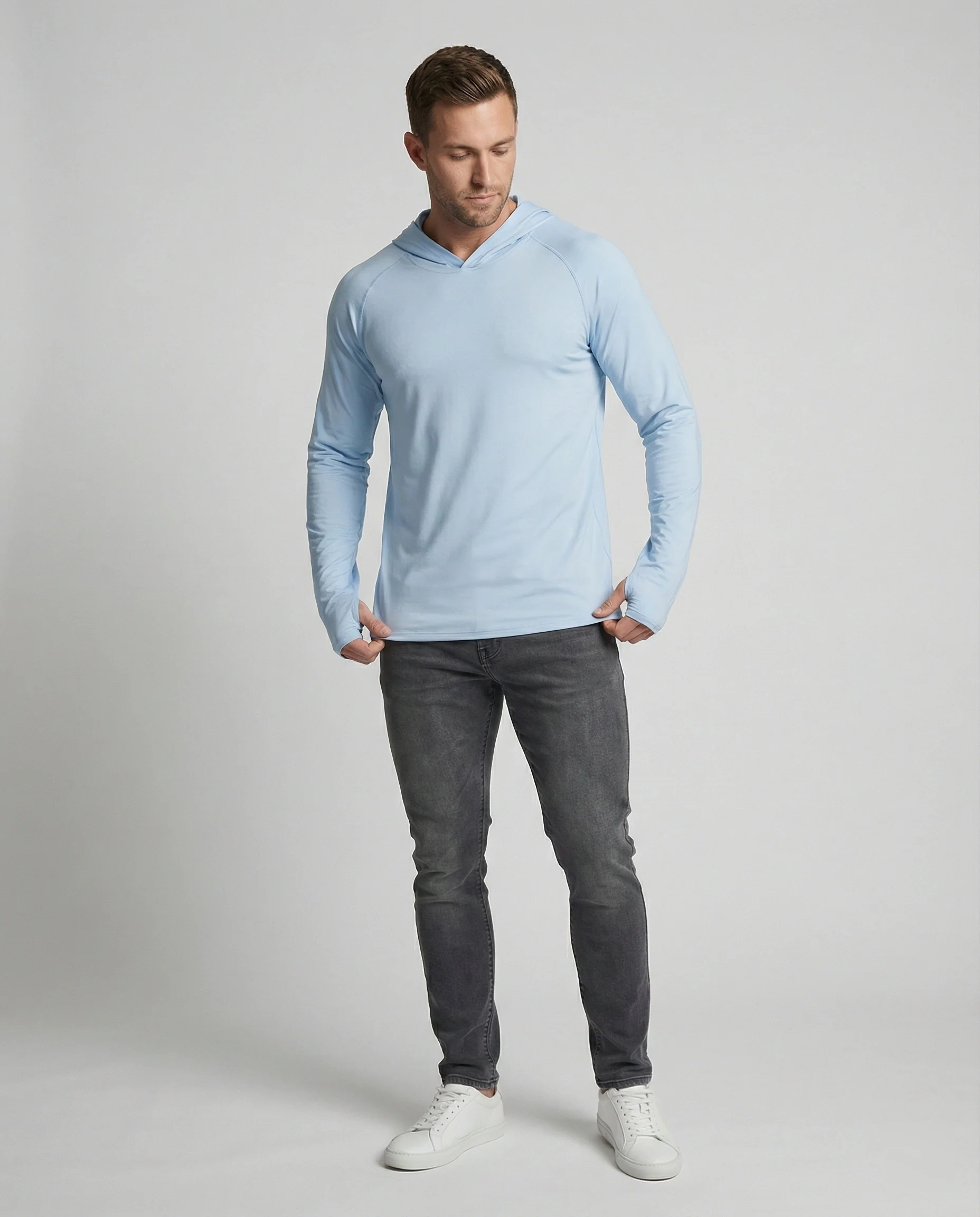 Herren Funktionsshirt mit Kapuze atmungsaktiv - Image 3