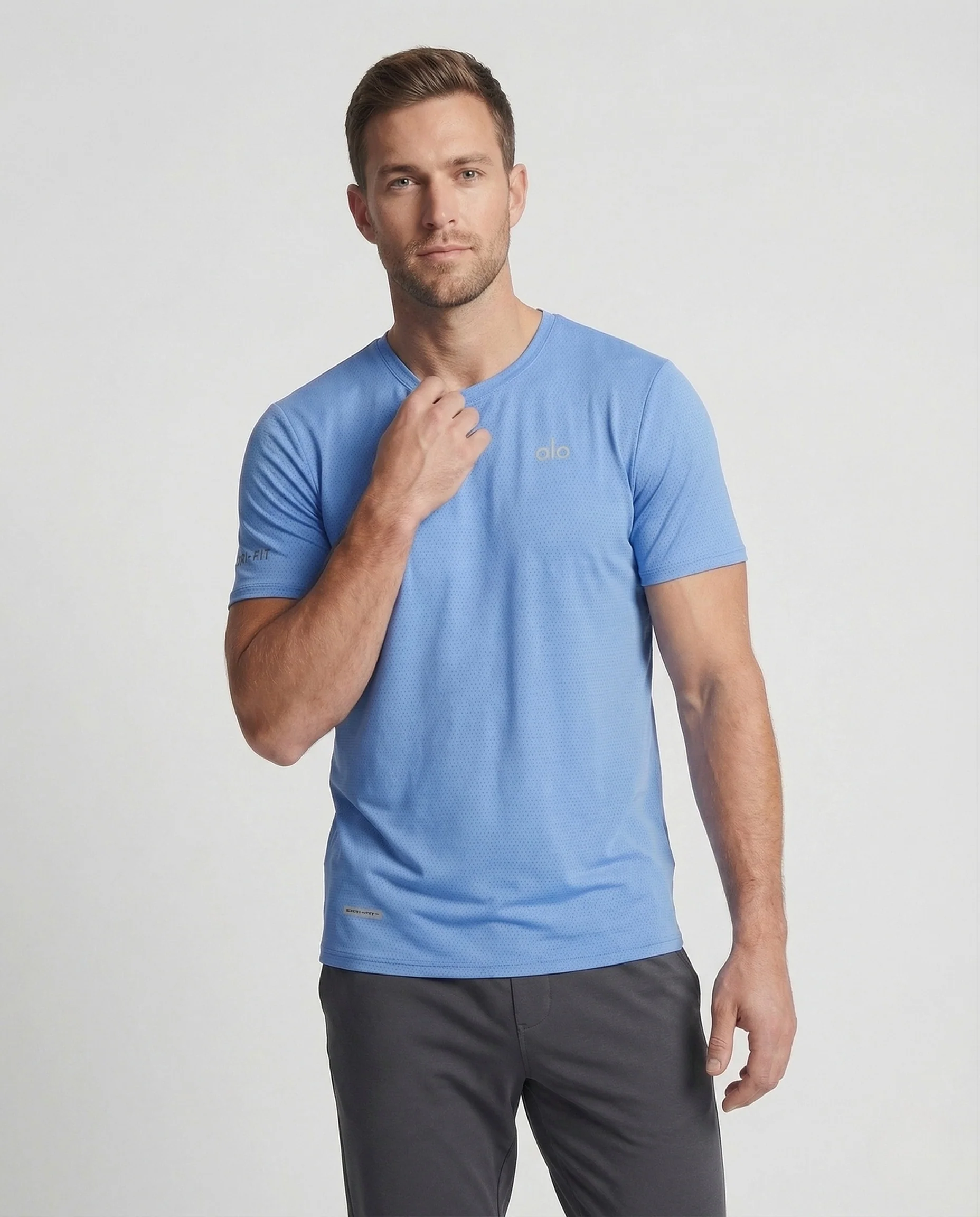 Herren Atmungsaktives Funktionsshirt Sport Shirt mit Netz Belüftung - Image 2