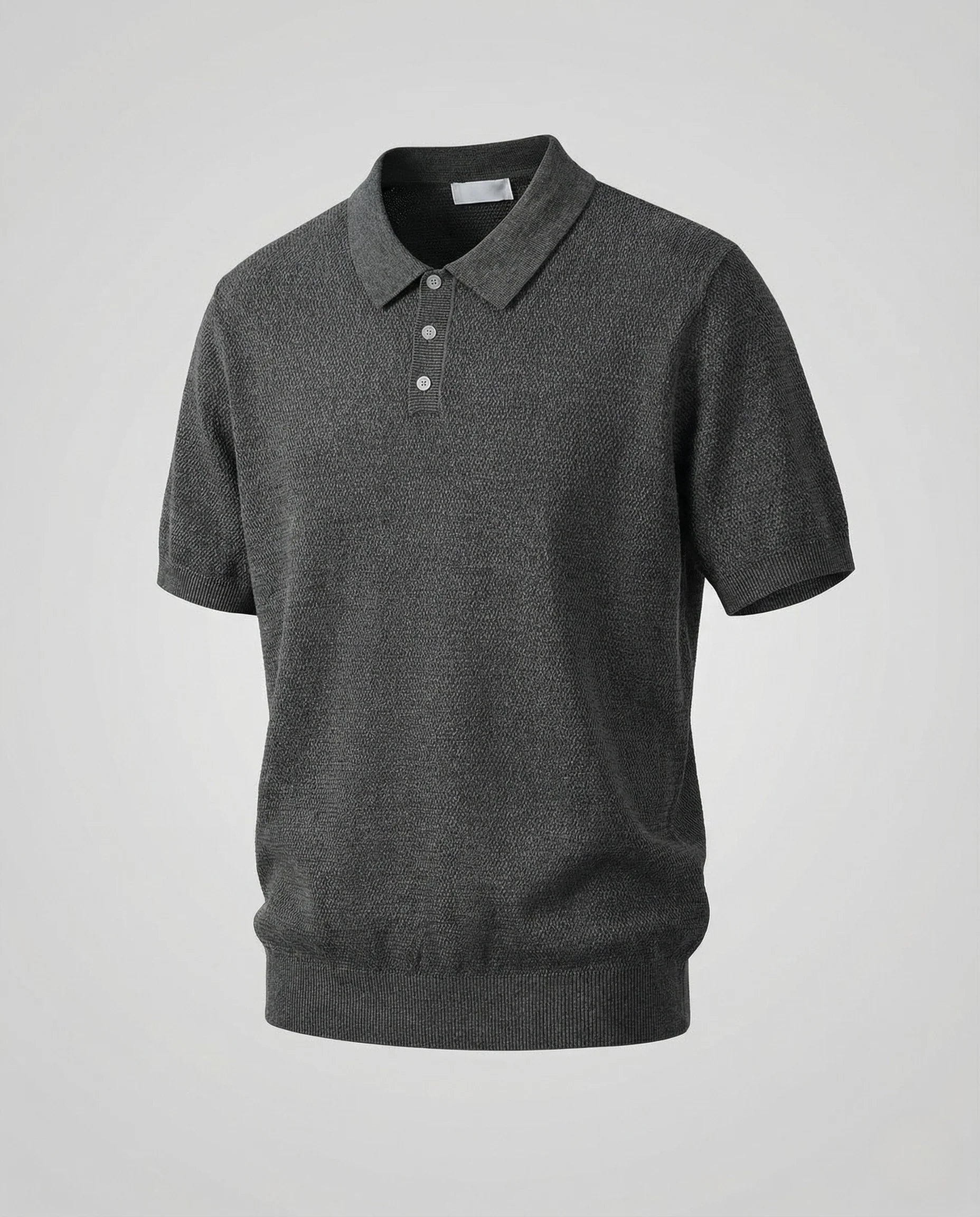 Herren Strick Polo Kurzarm mit Struktur - Image 5