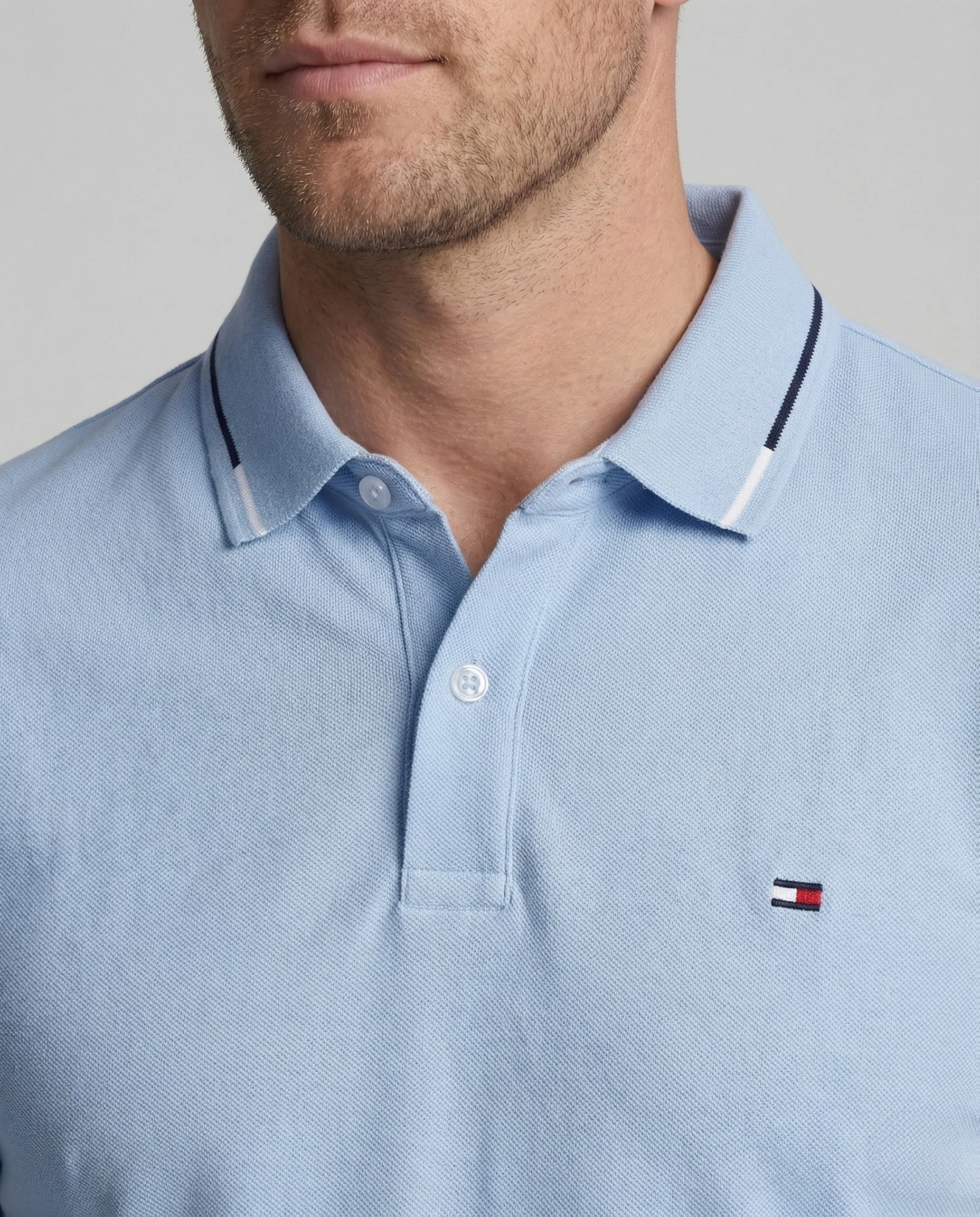 Herren Poloshirt Piqué Klassisch mit Sticklogo - Image 3