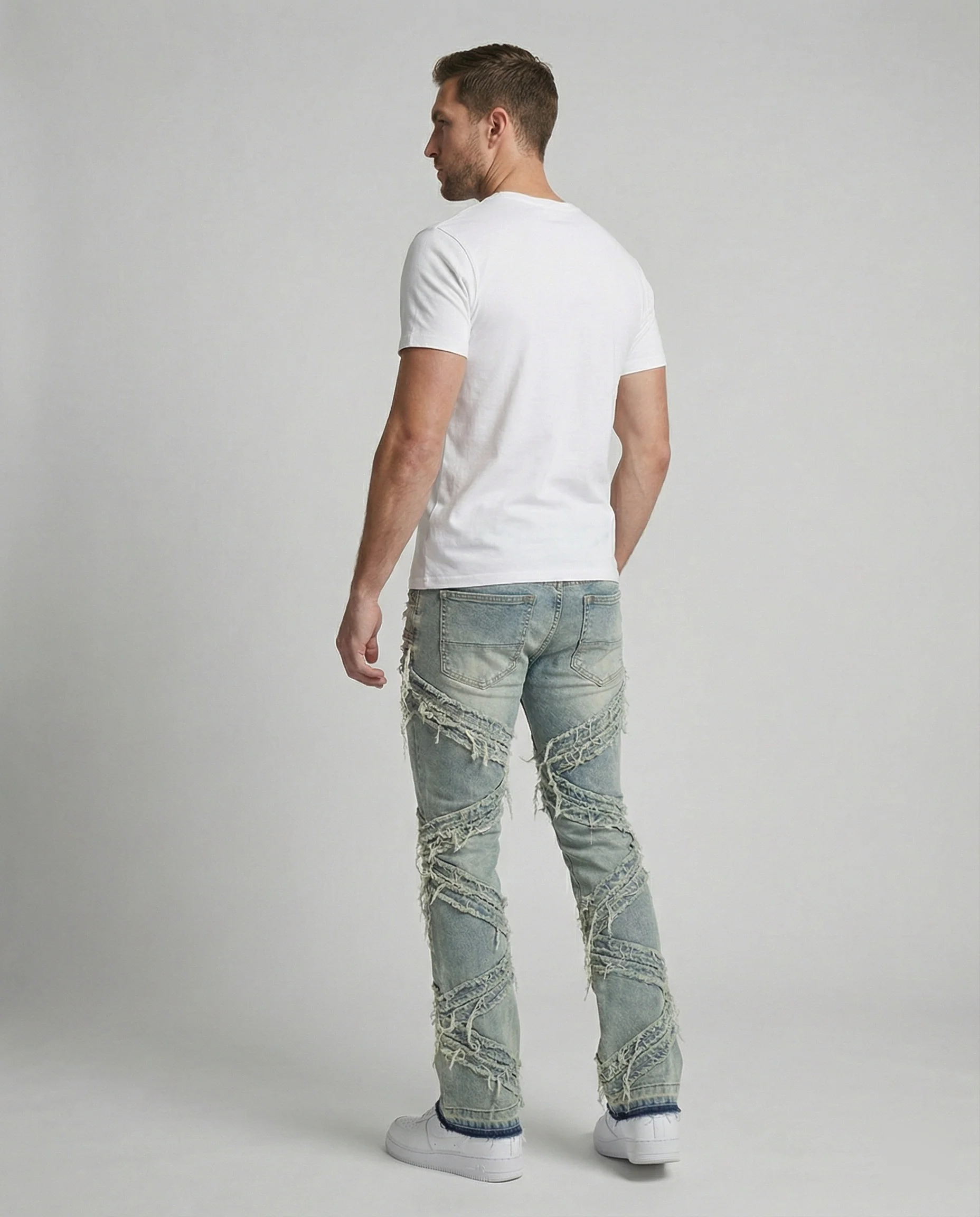 Herren Jeans Destroyed Look gerade - Image 2