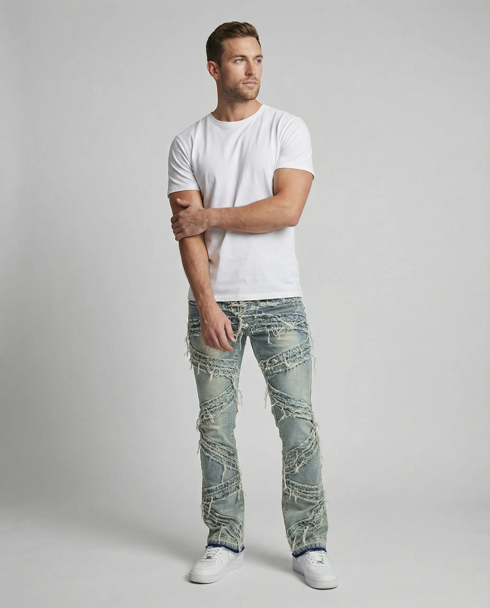 Herren Jeans Destroyed Look gerade - Image 4