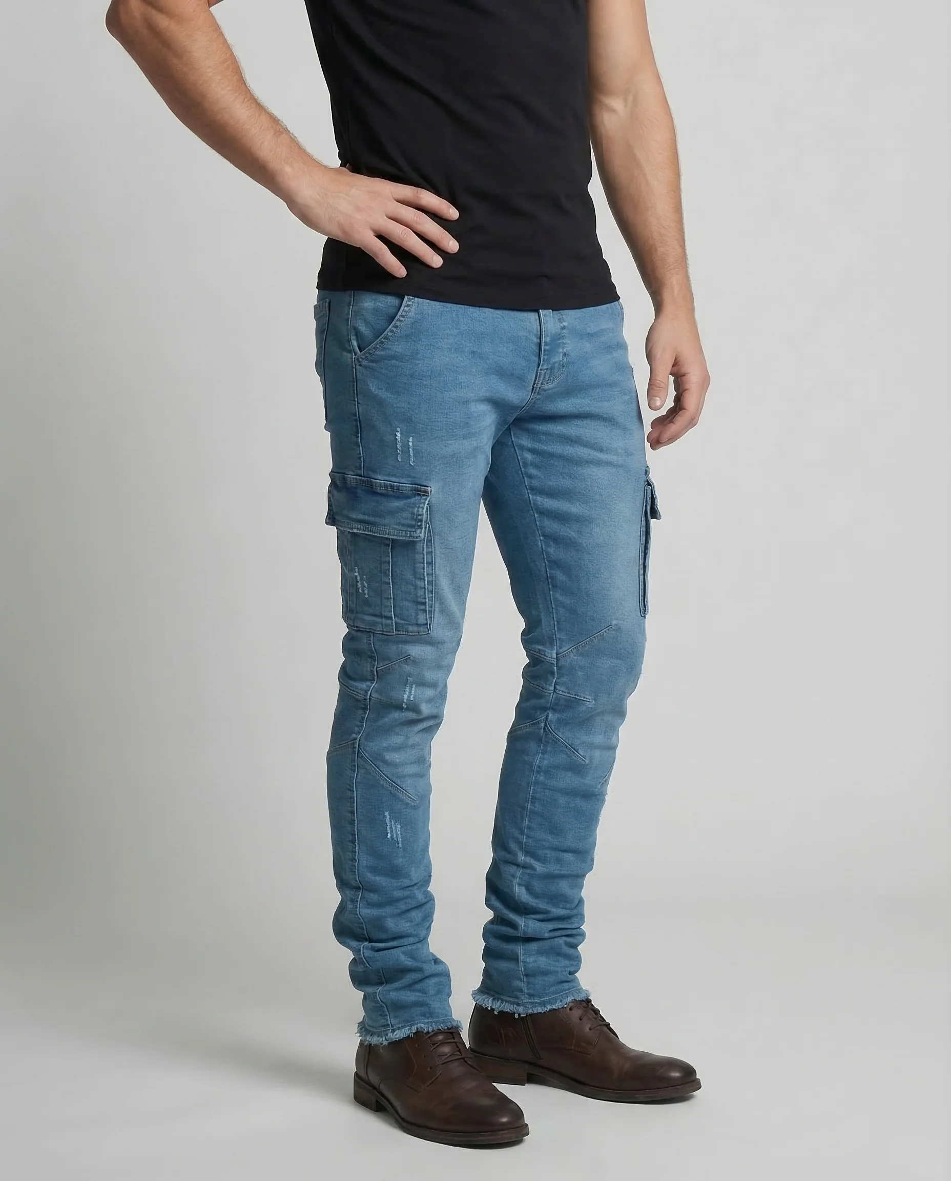 Herren Cargo Hose Stretch Denim - Image 2