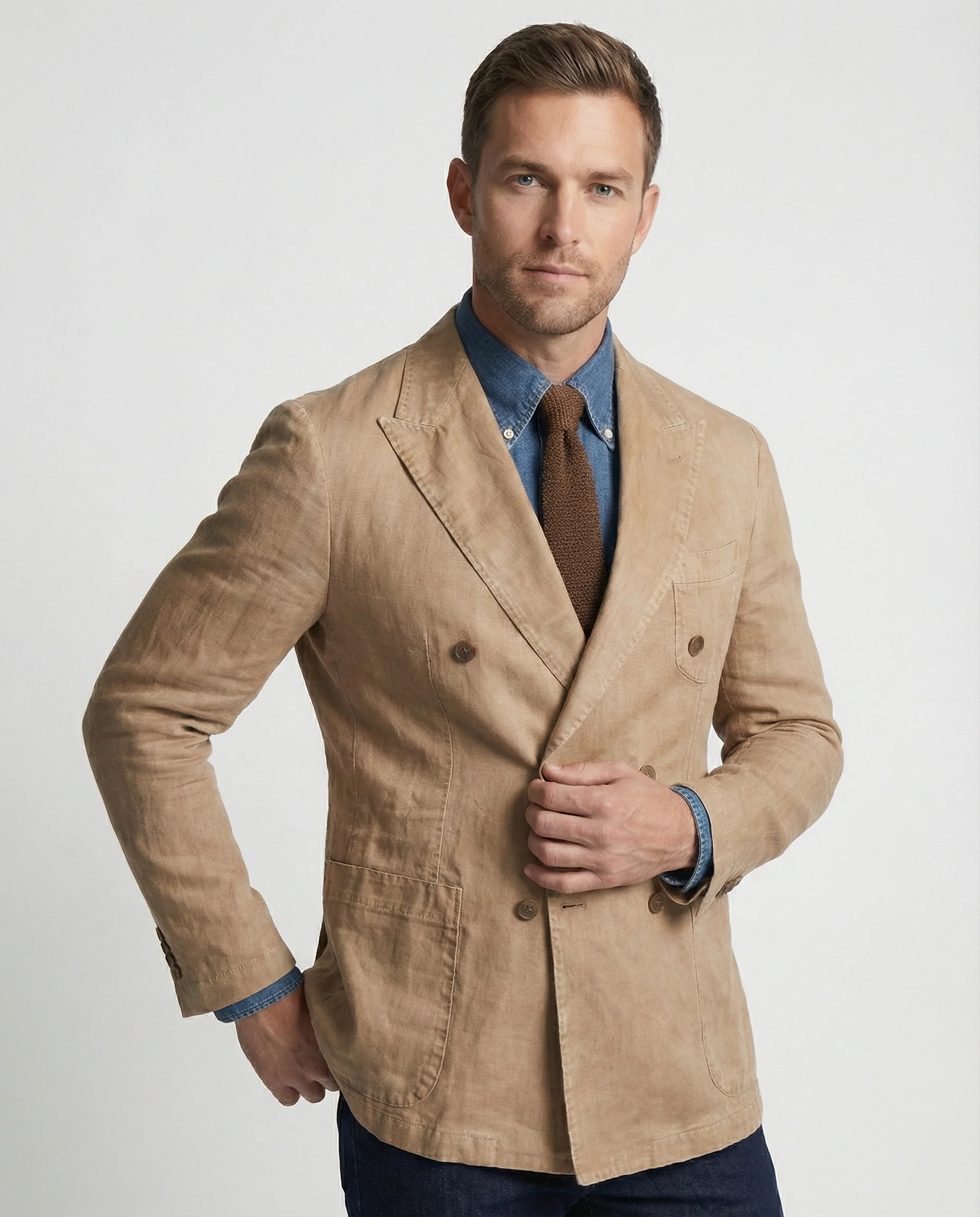 Leinenblazer Doppelreiher Herren - Image 5