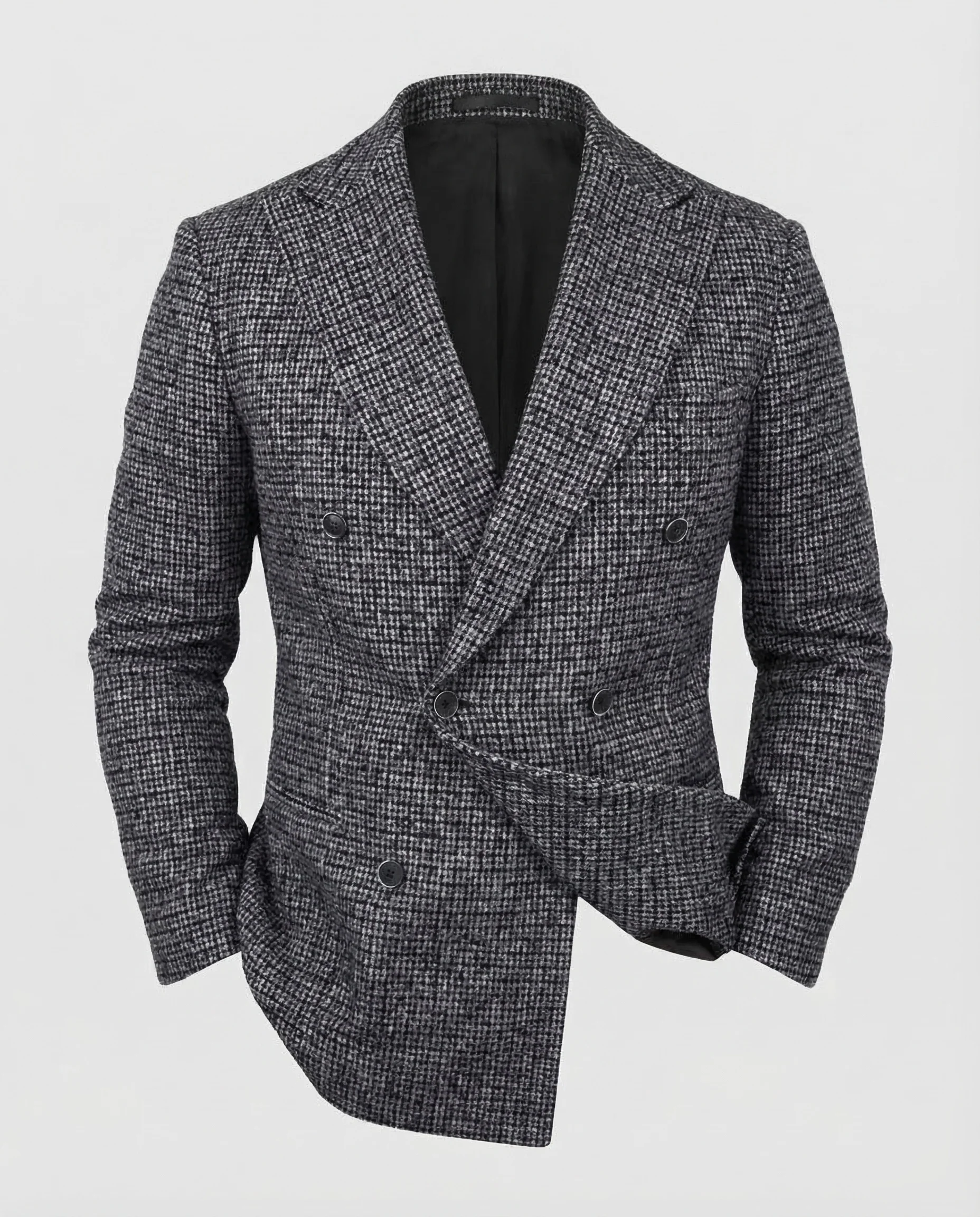 Herren Karo Blazer Doppelreiher - Image 5