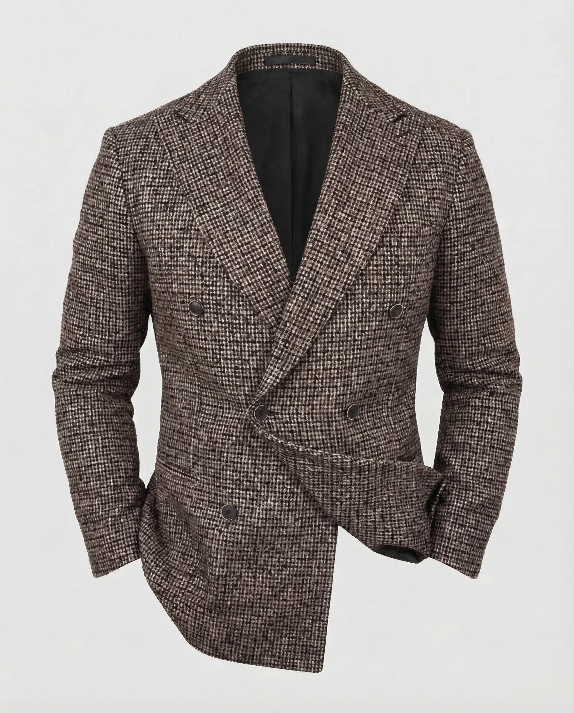 Herren Karo Blazer Doppelreiher - Image 6