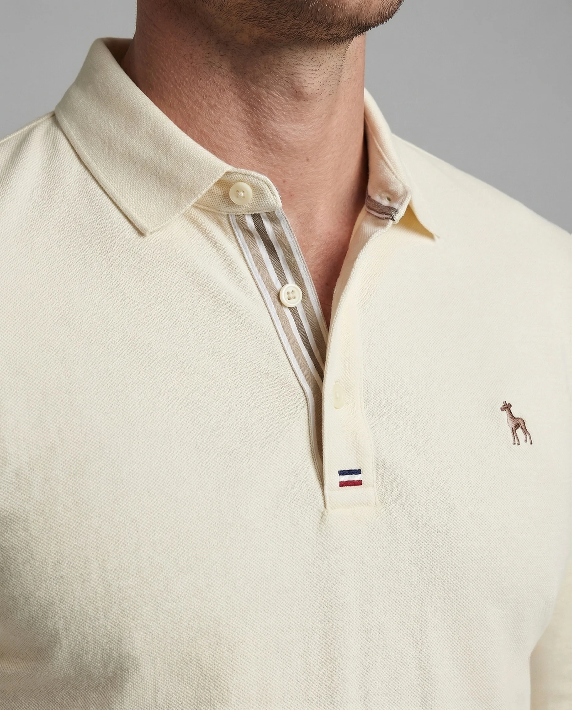 Herren Langarm Poloshirt Piqué Hemdkragen Sticklogo - Image 3