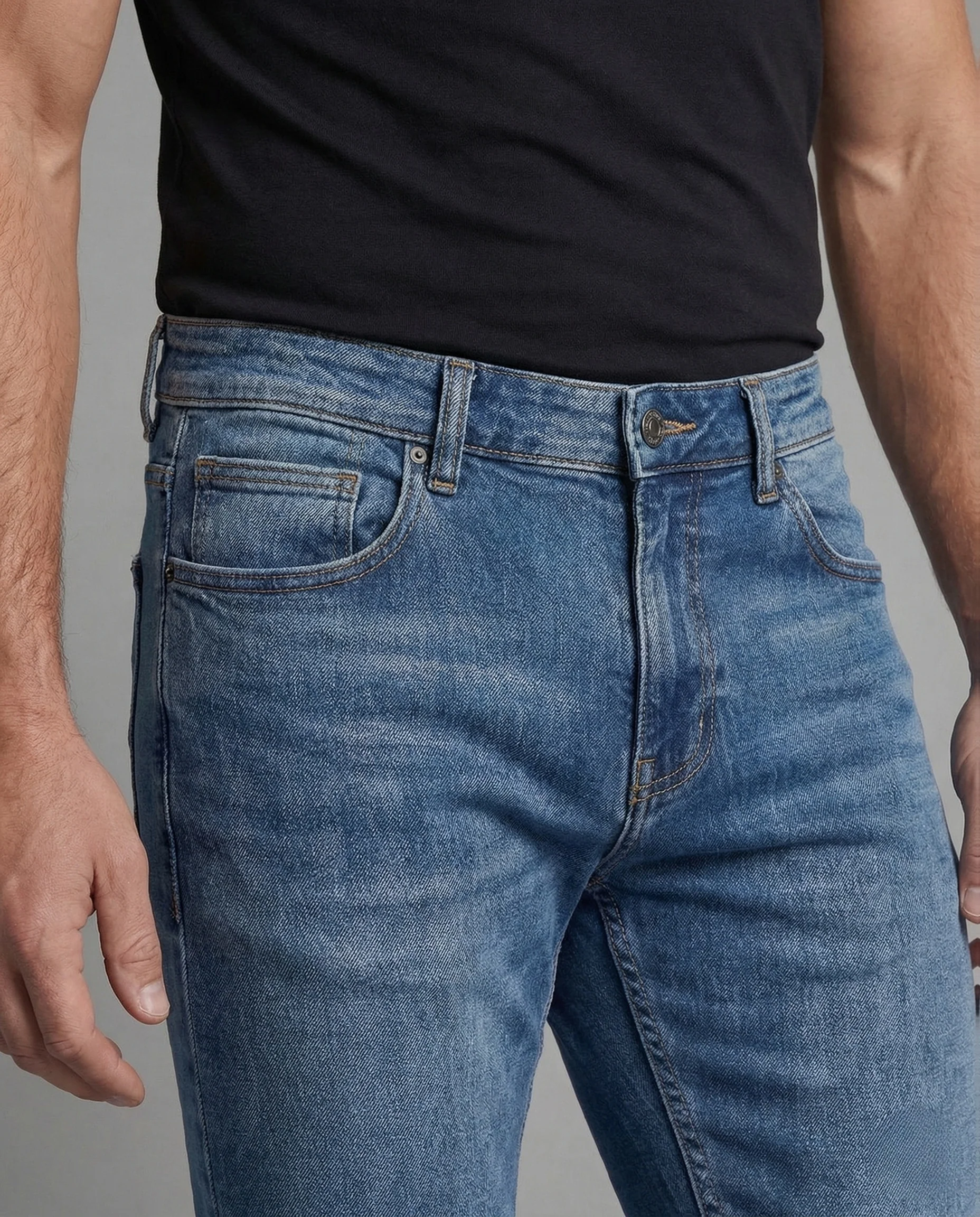 Herren Jeans Gerade Elastisch - Image 3
