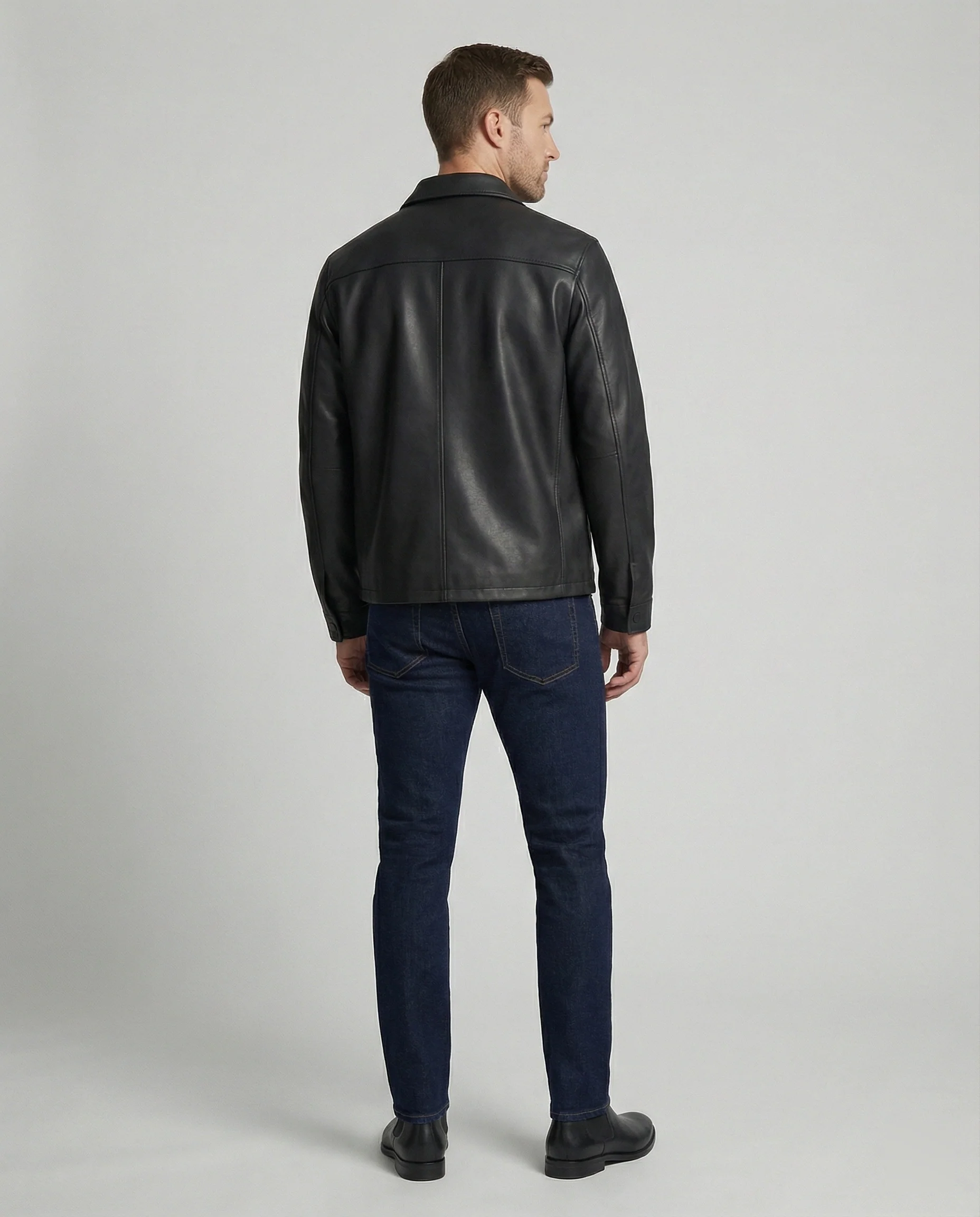 Herren Lederoptik Übergangsjacke - Image 4