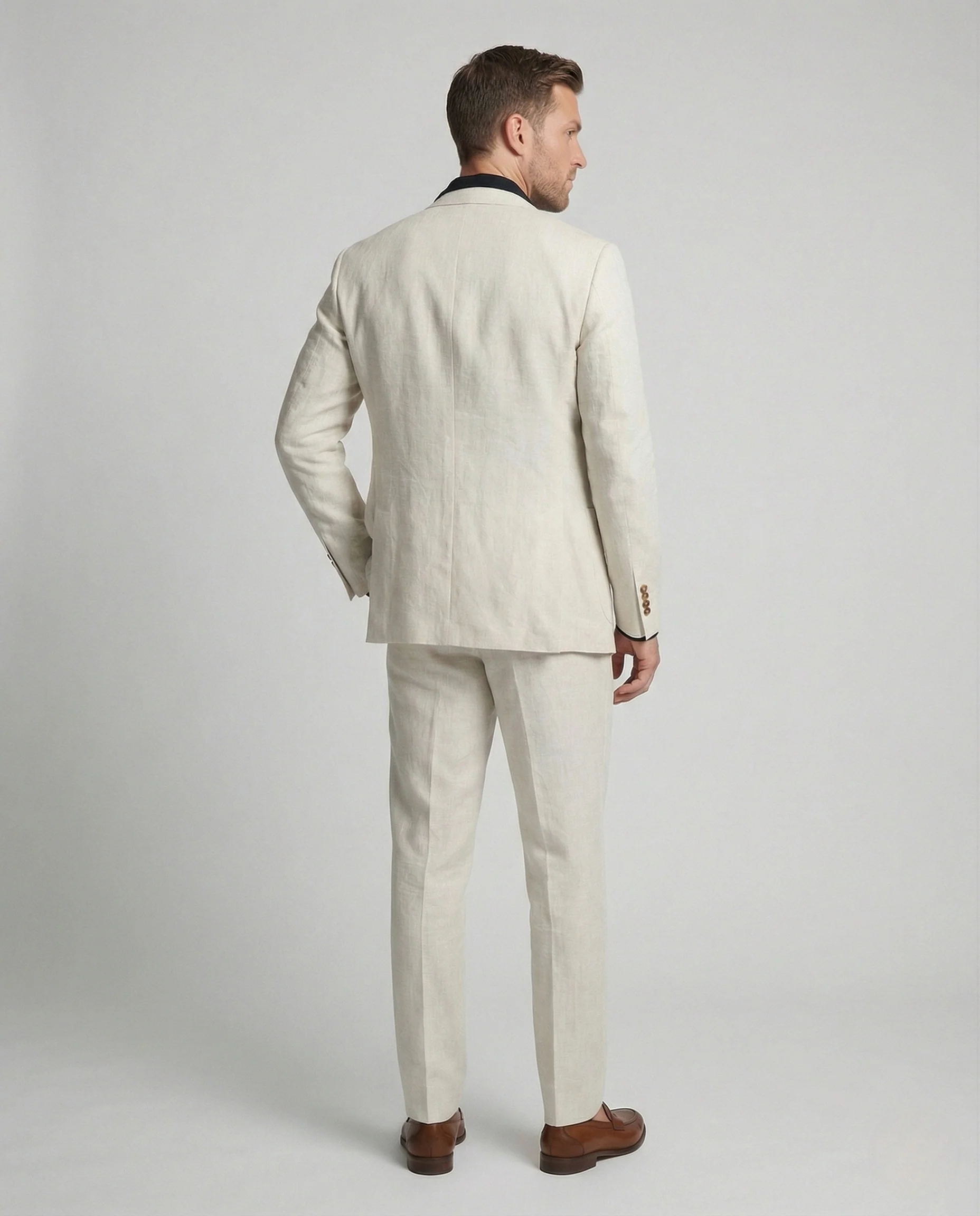 Leinenanzug Elegant Mit Anzughose Herren - Image 3