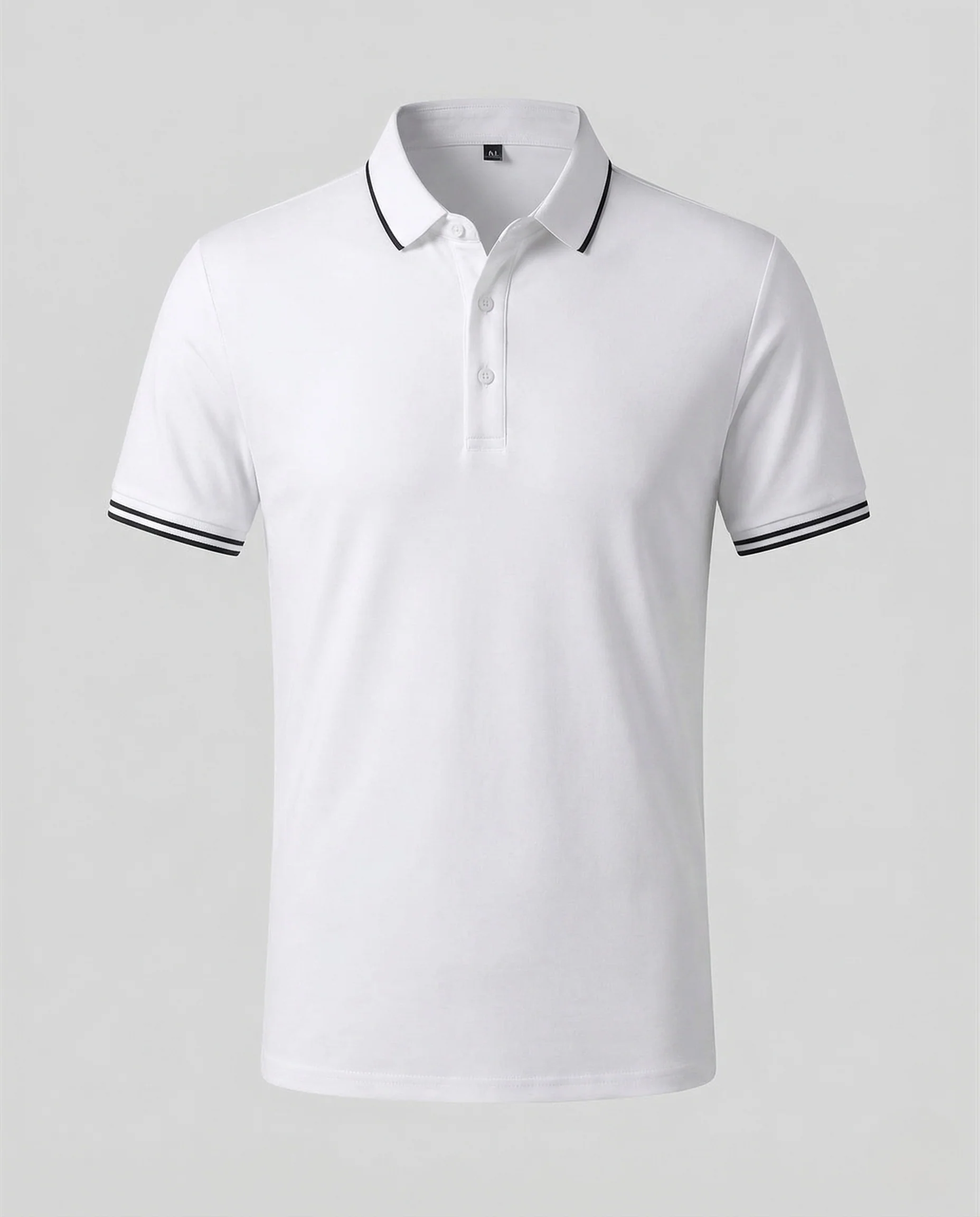 Herren Poloshirt Piqué Slim Fit Paspel Kragen - Image 5