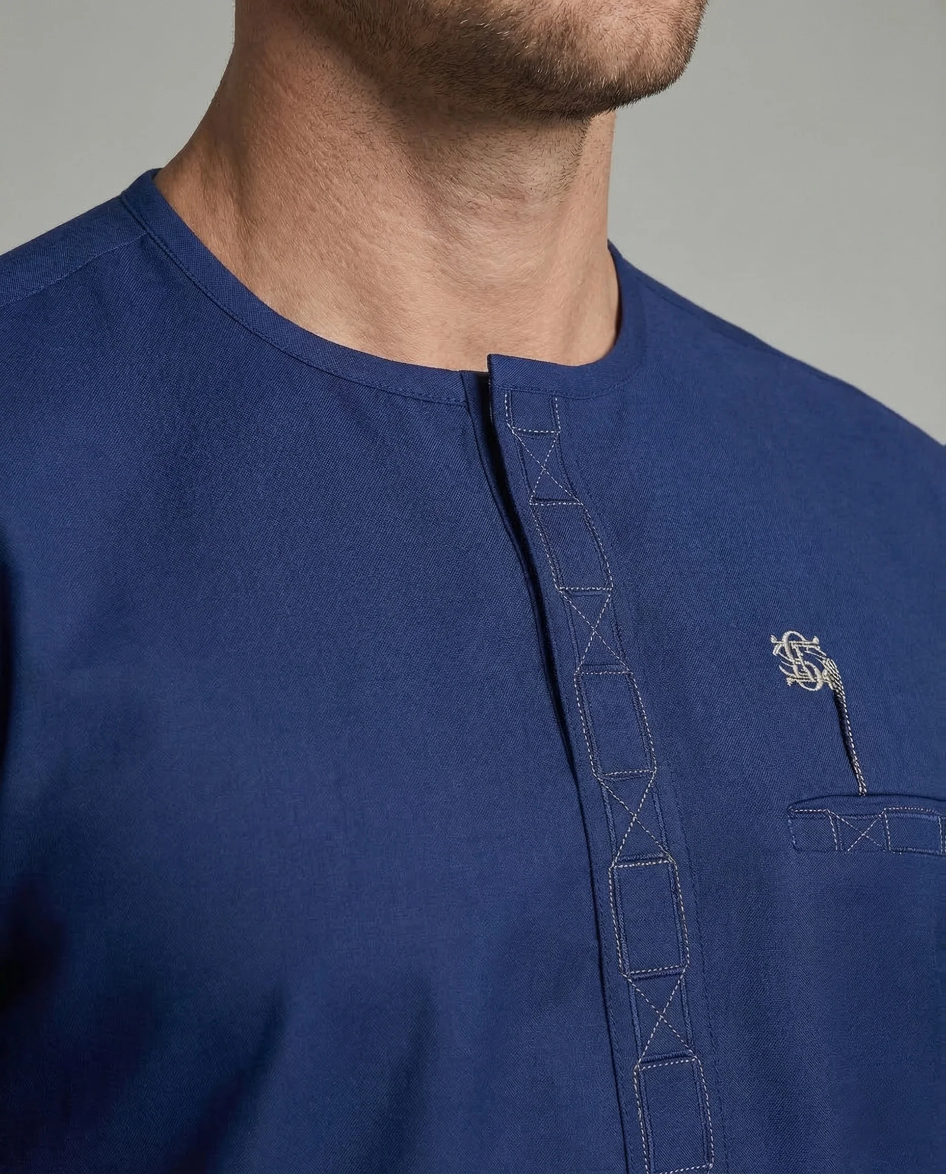 Herren Tunika Set Stickerei Hose - Image 2