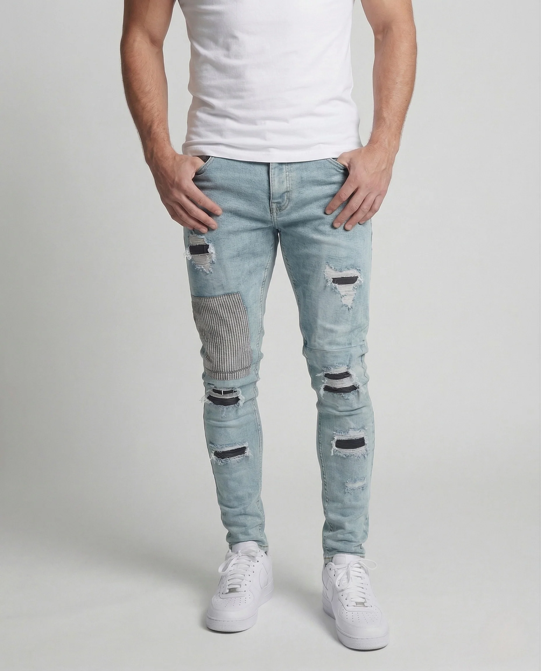 Herren Slim Destroyed Jeans - Image 2