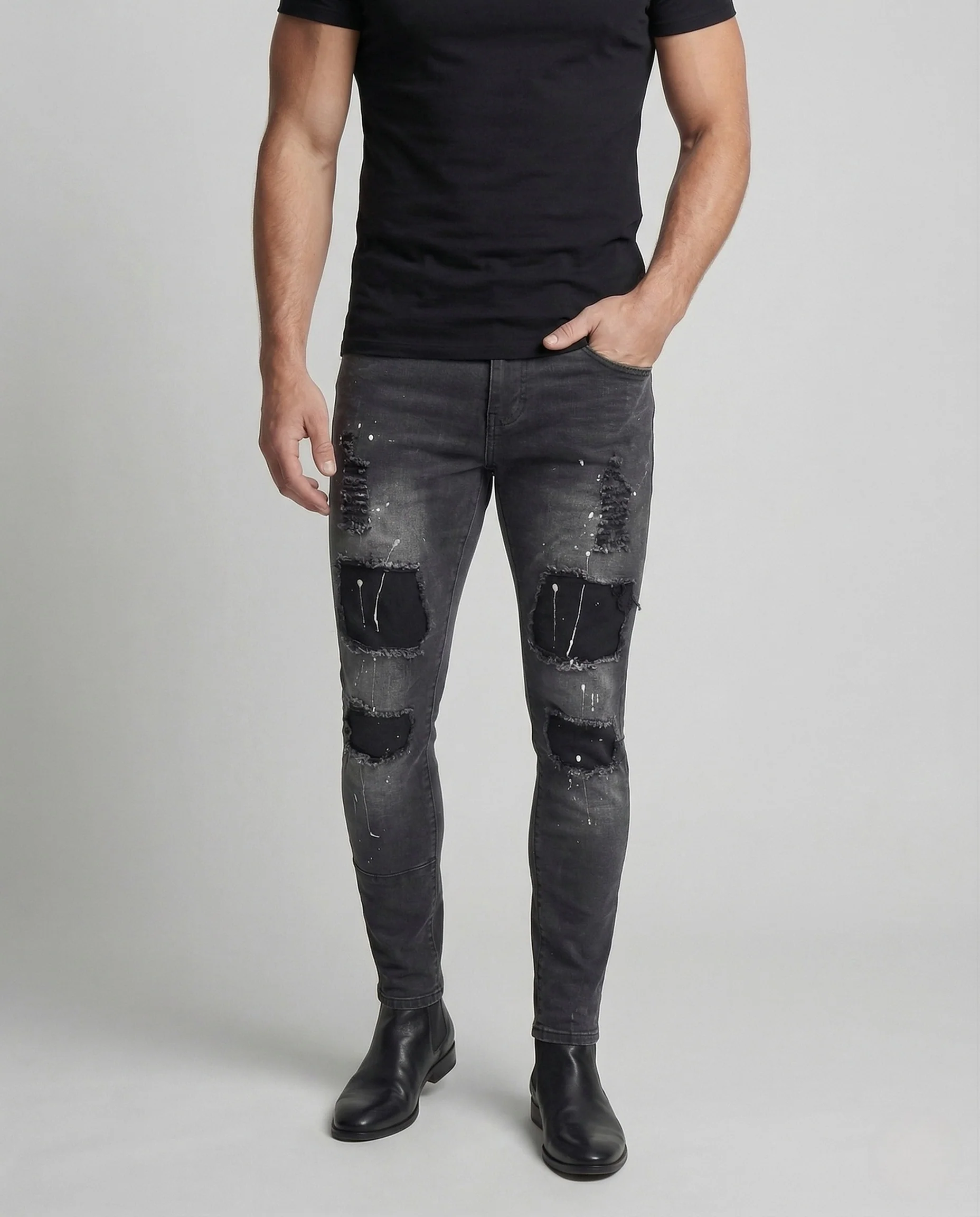 Herren Jeans Skinny Used - Image 2