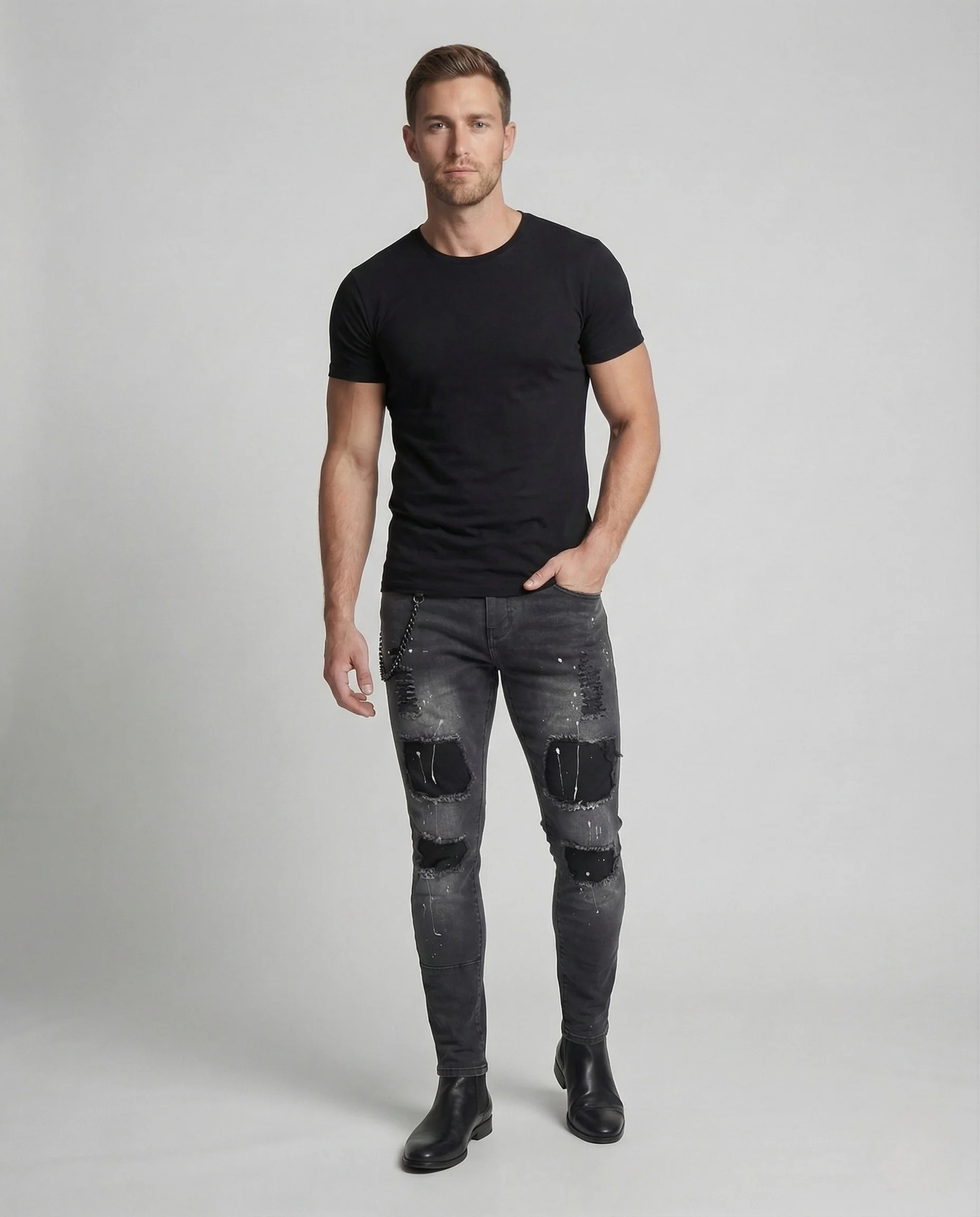 Herren Jeans Skinny Used - Image 3