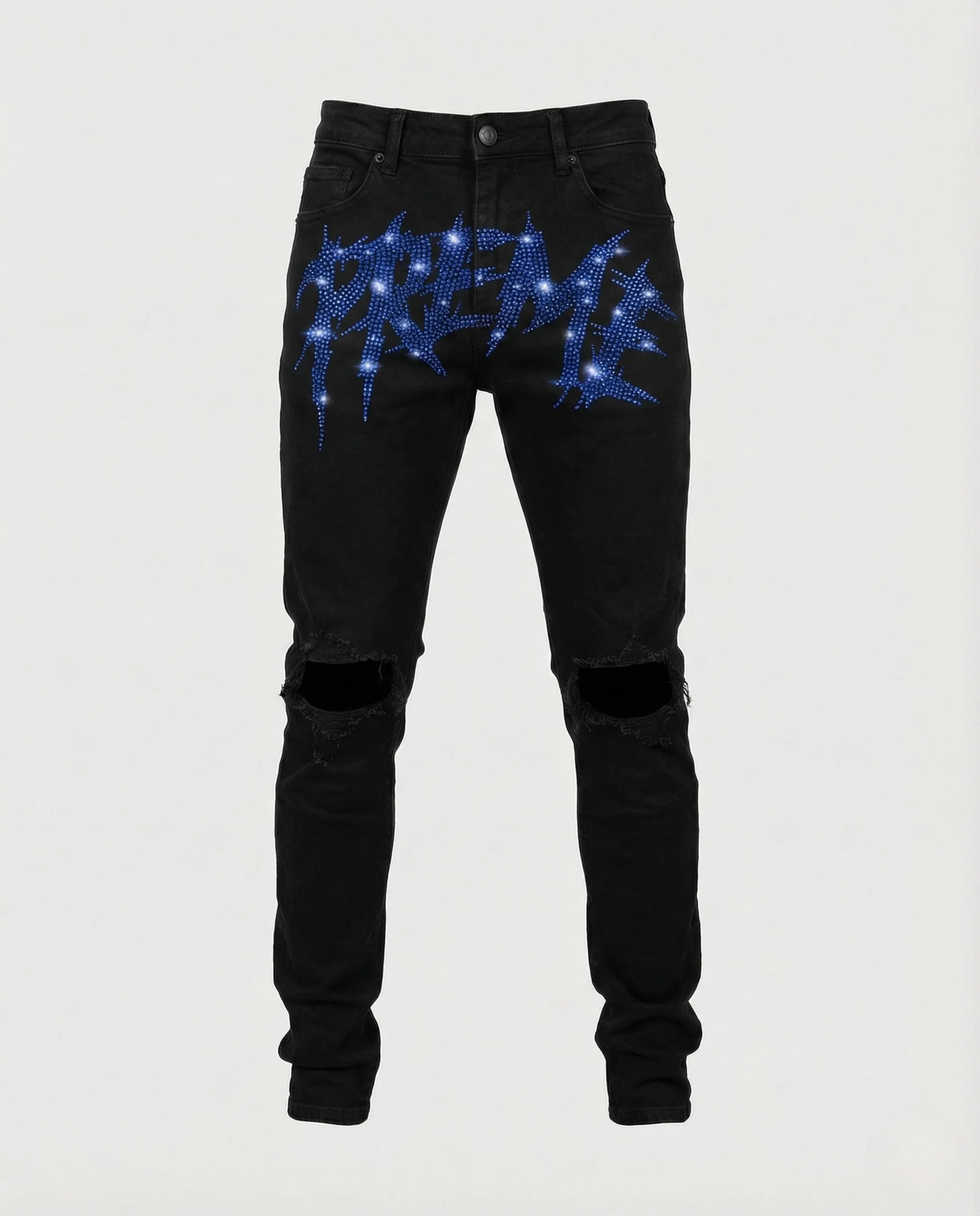 Herren Röhrenjeans mit Rissen - Image 6