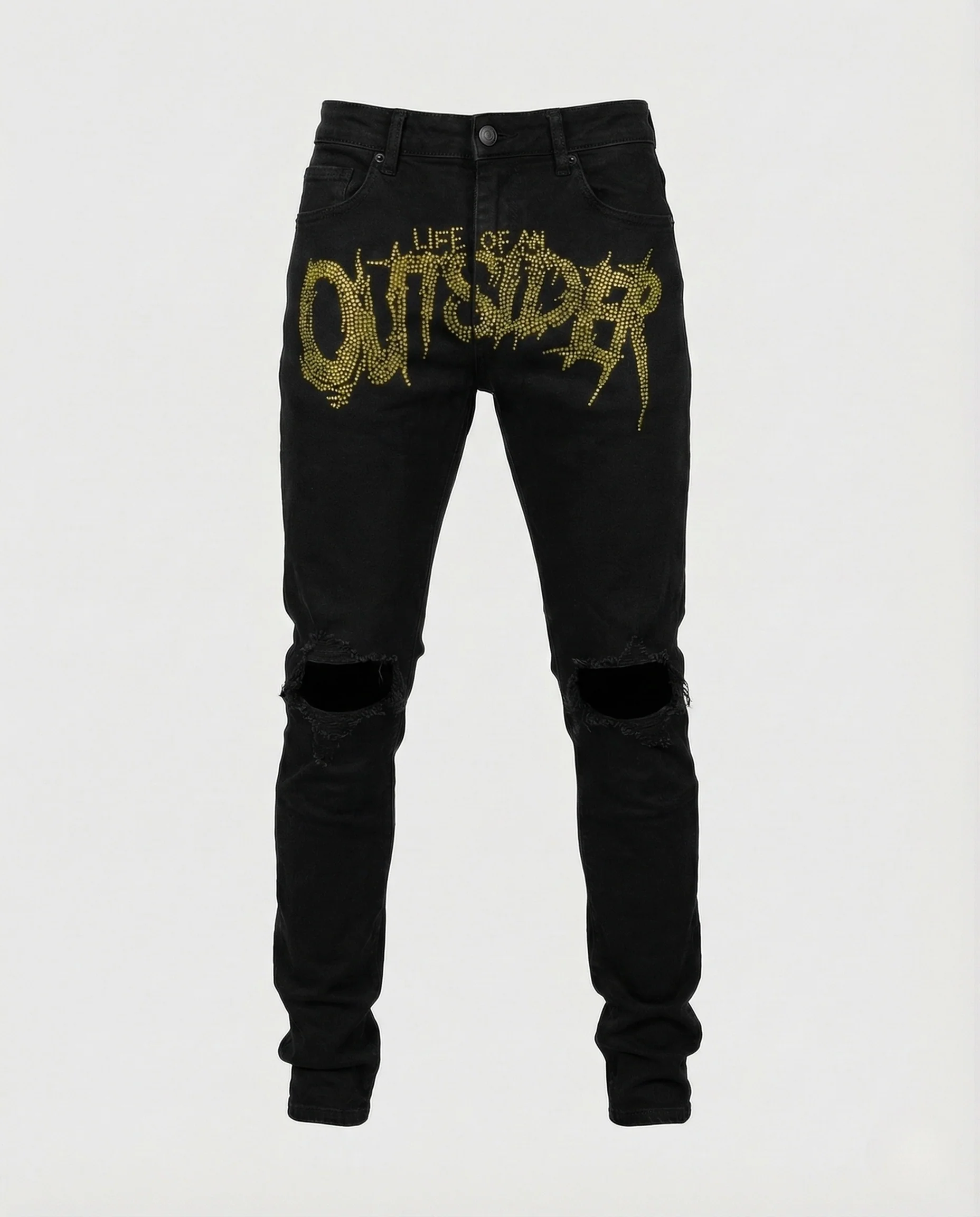 Herren Röhrenjeans mit Rissen - Image 9