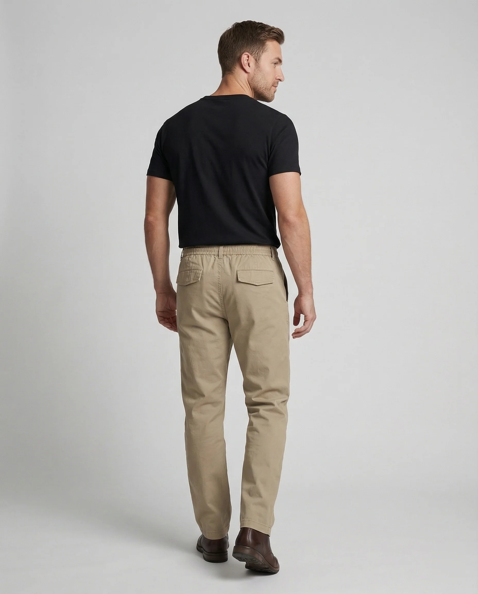 Herren Chinohose mit elastischem Bund Straight Fit - Image 8