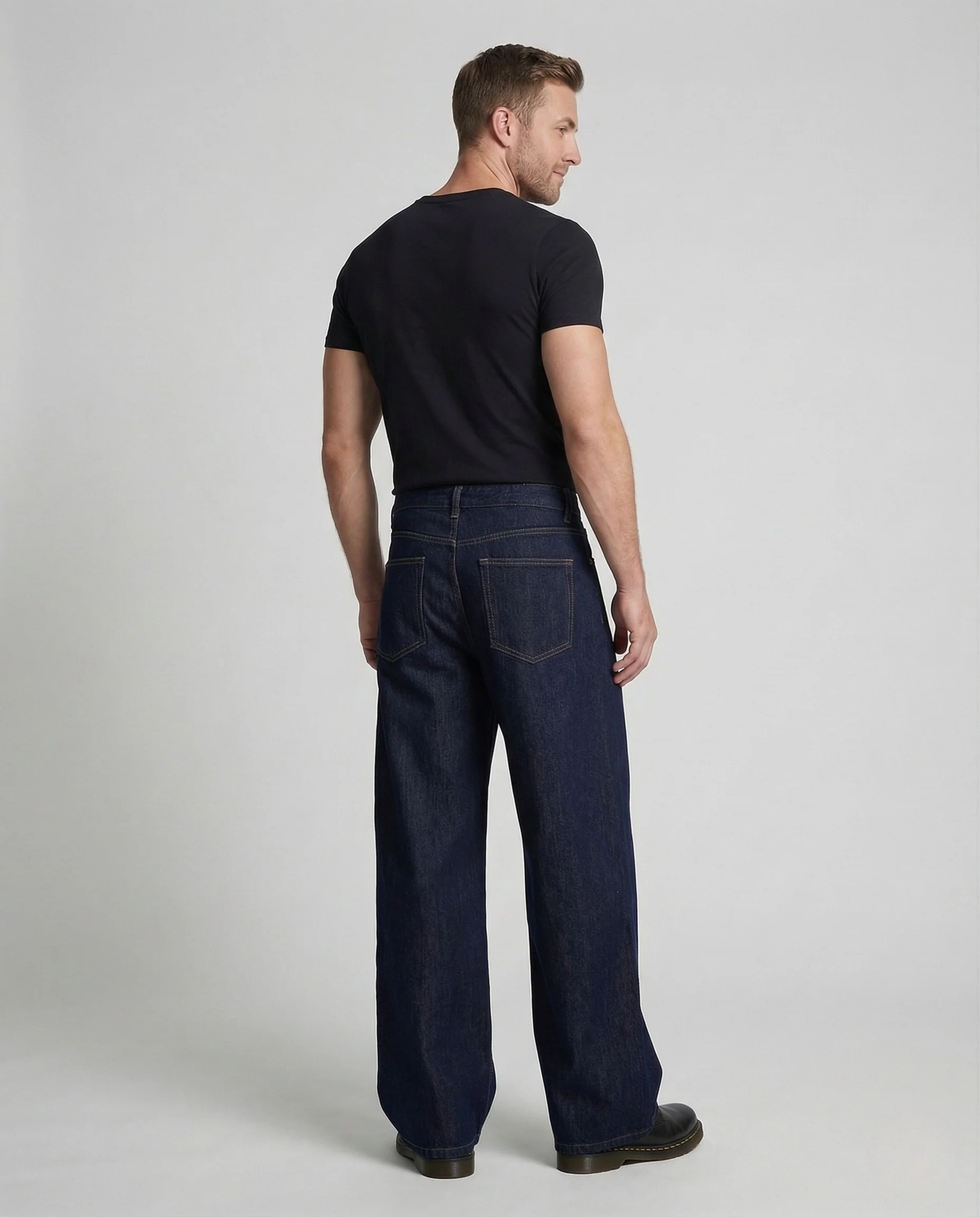 Herren Jeans Extraweit Ausgestelltes Bein High Waist - Image 4