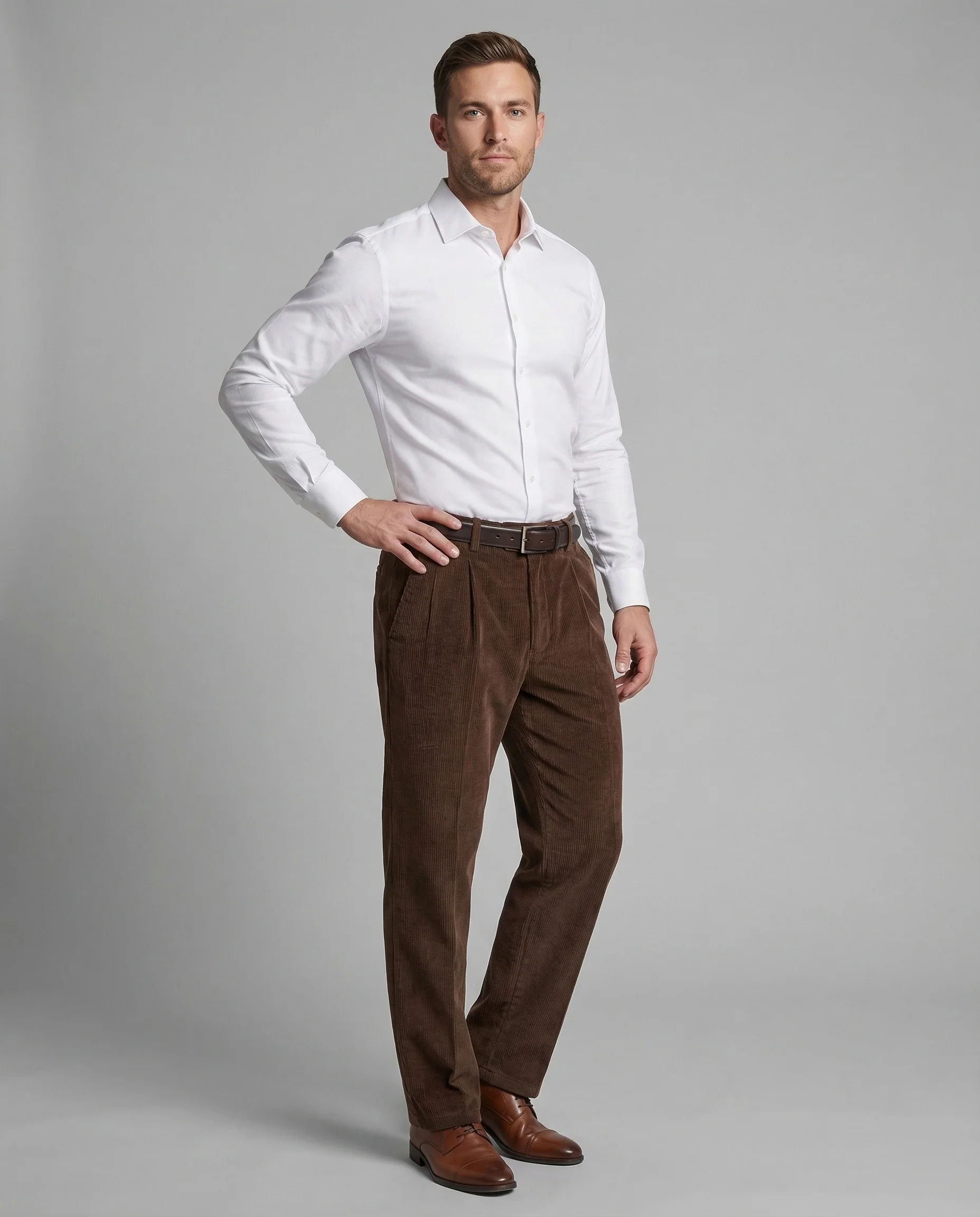 Herren Feincordhose mit Gürtelschlaufen - Image 9