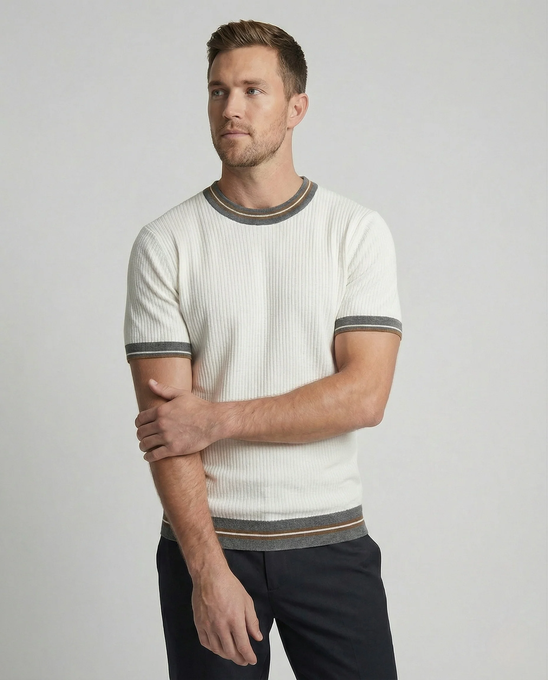 Freizeitkleidung Herren Feinstrick Shirt - Image 2