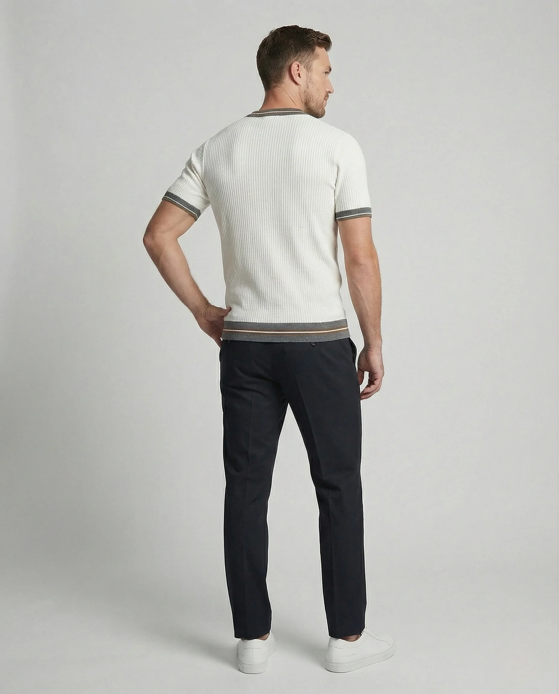 Freizeitkleidung Herren Feinstrick Shirt - Image 4