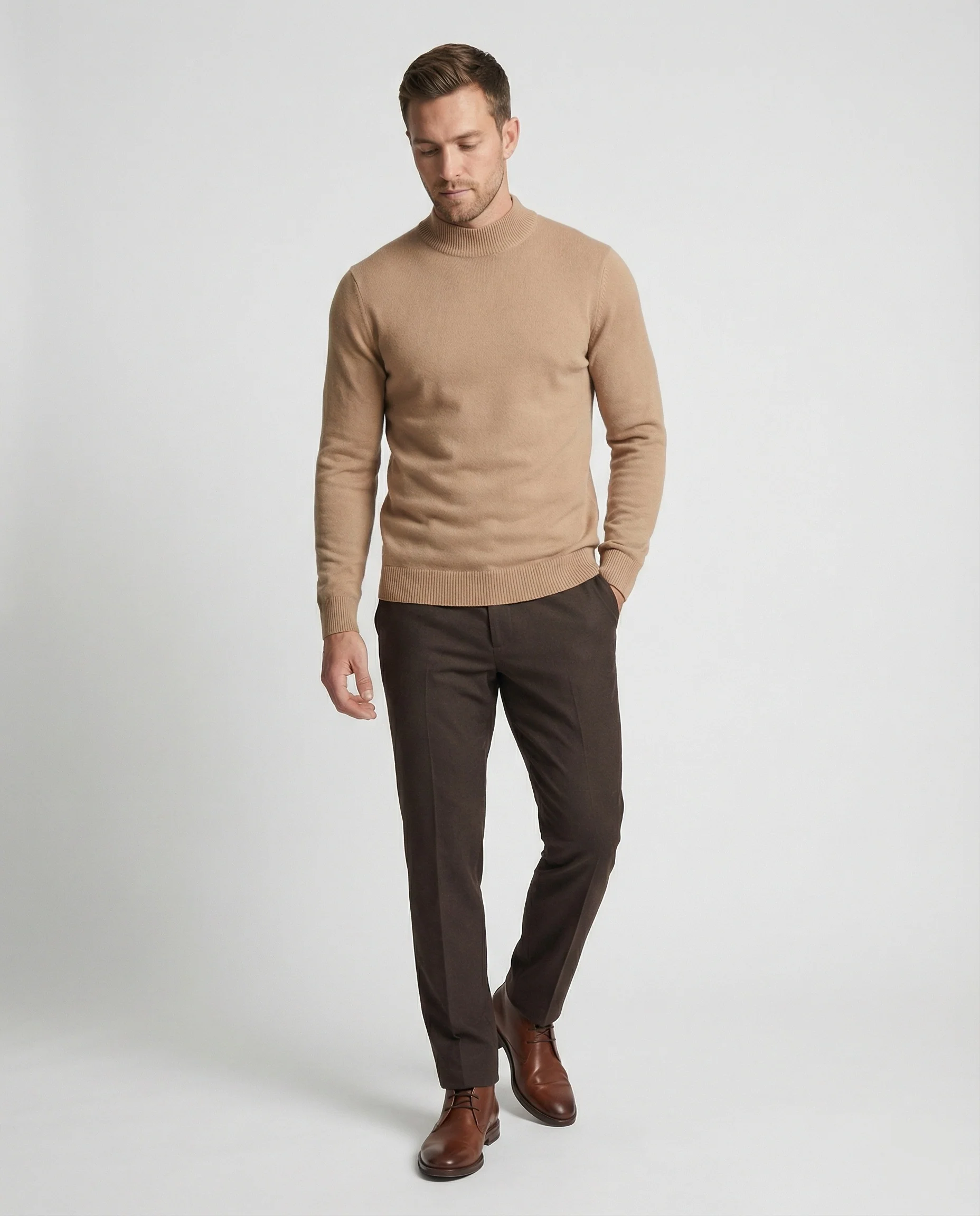 Herren Strickpullover mit Stehkragen - Image 7