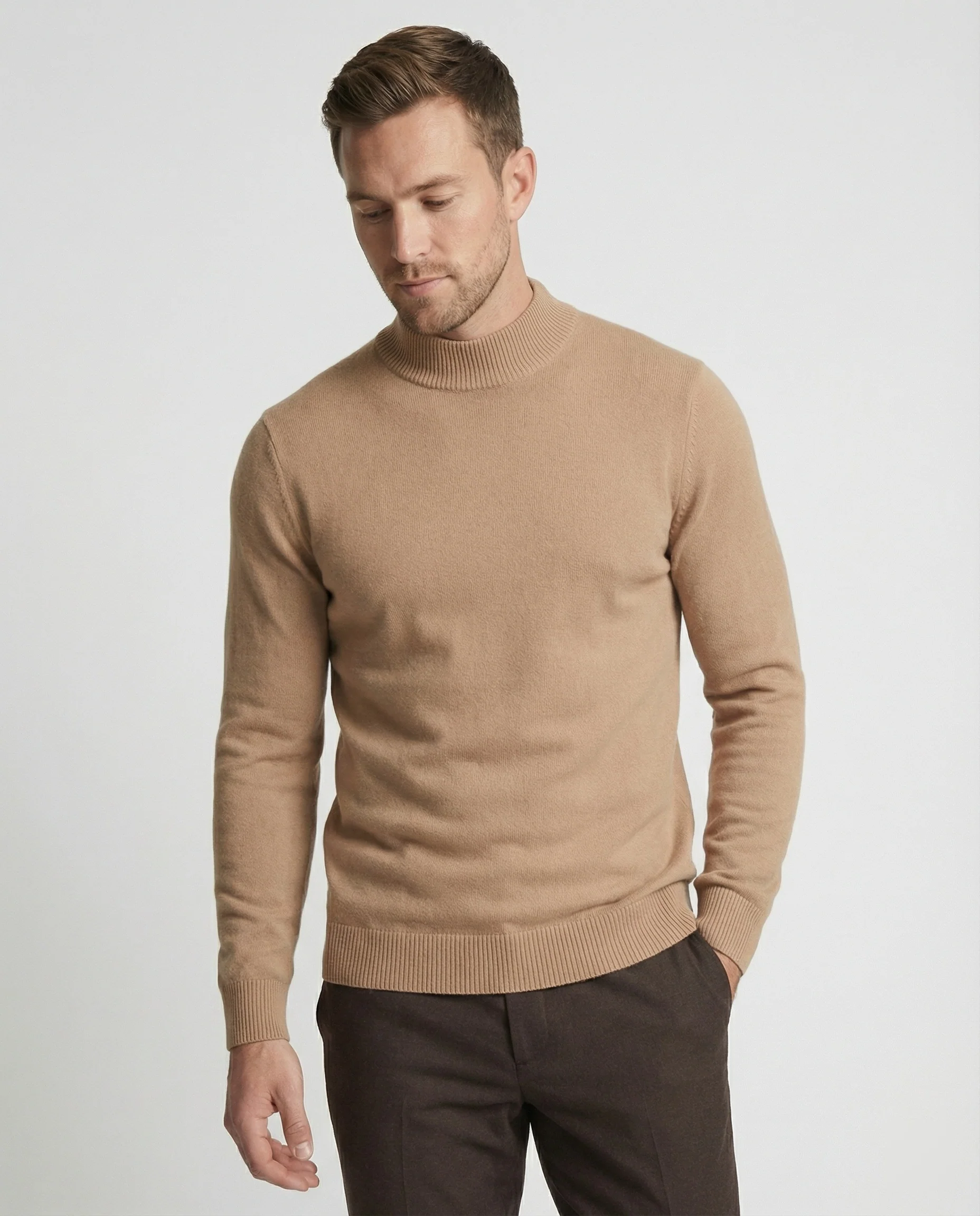 Herren Strickpullover mit Stehkragen - Image 8