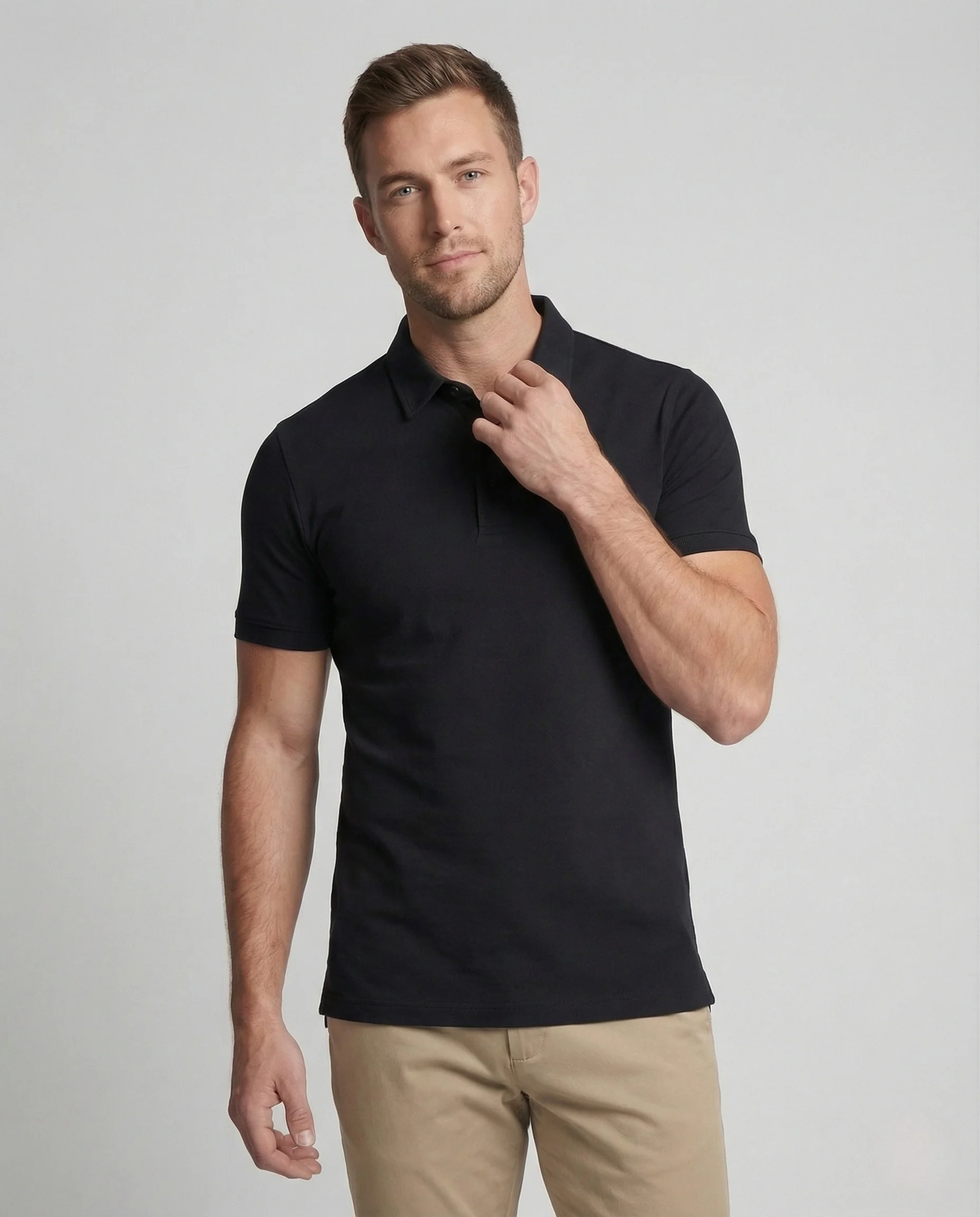 Herren Kurzarm Polo Figurbetont - Image 2