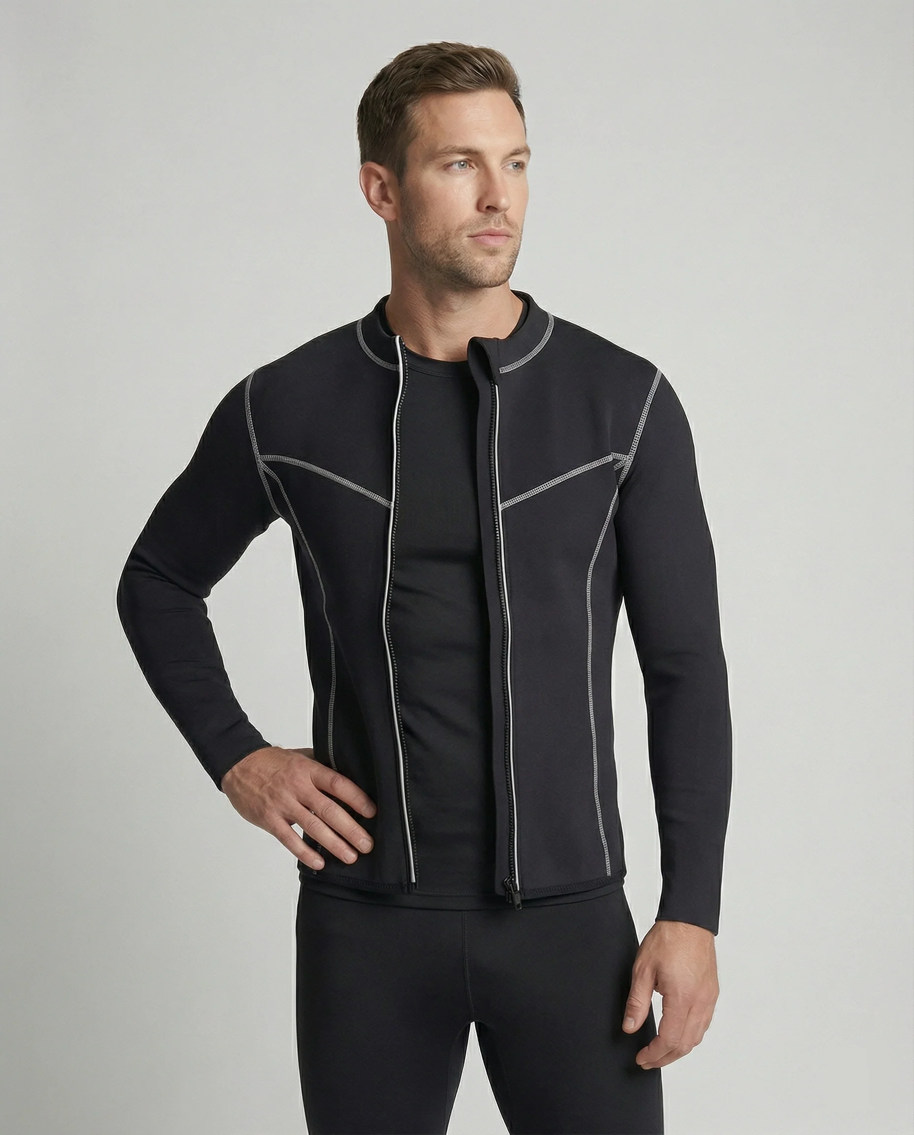 Herren Kompressionsshirt Langarm Sport - Image 3