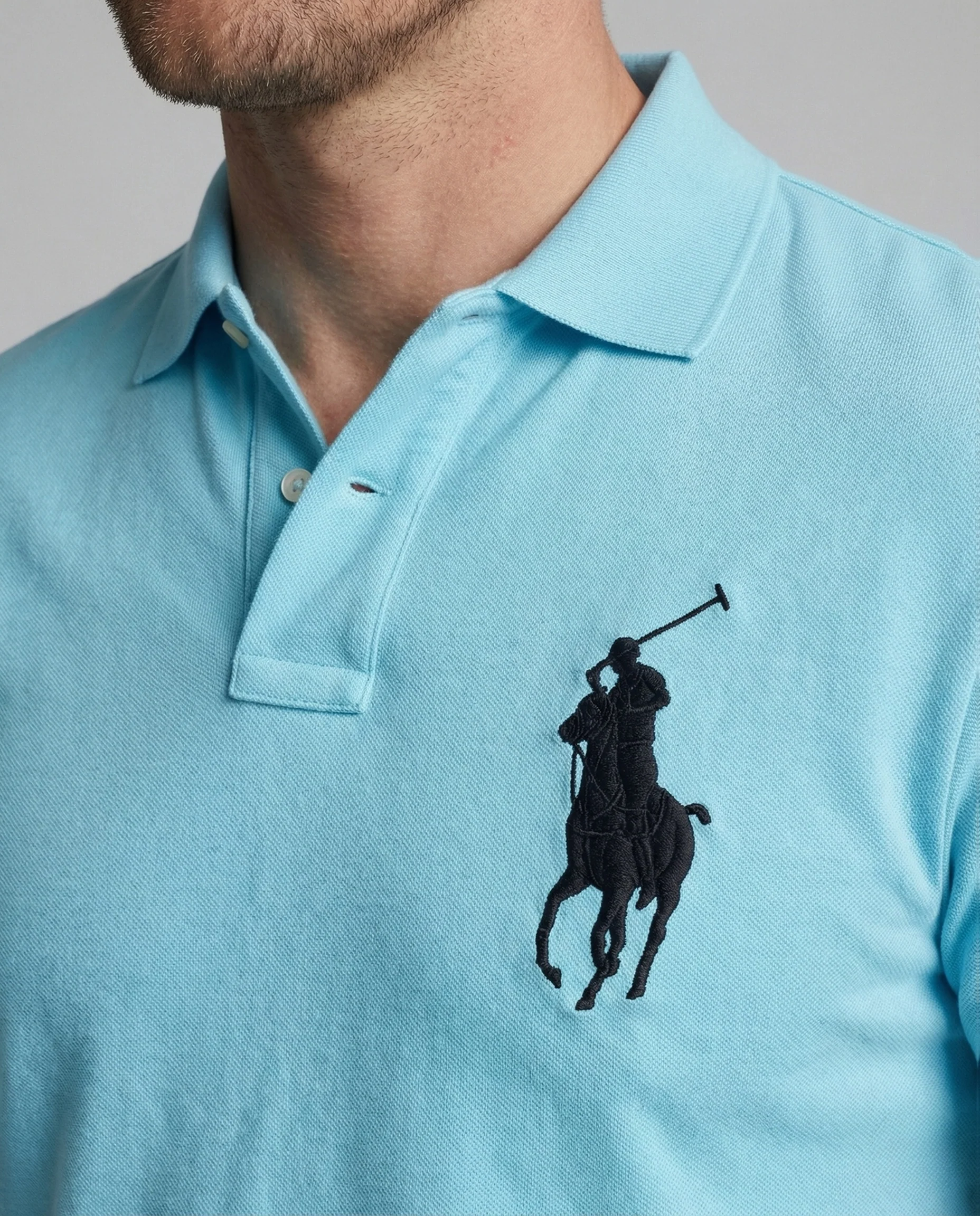 Herren Sport Poloshirt mit Stickerei Slim Fit - Image 3