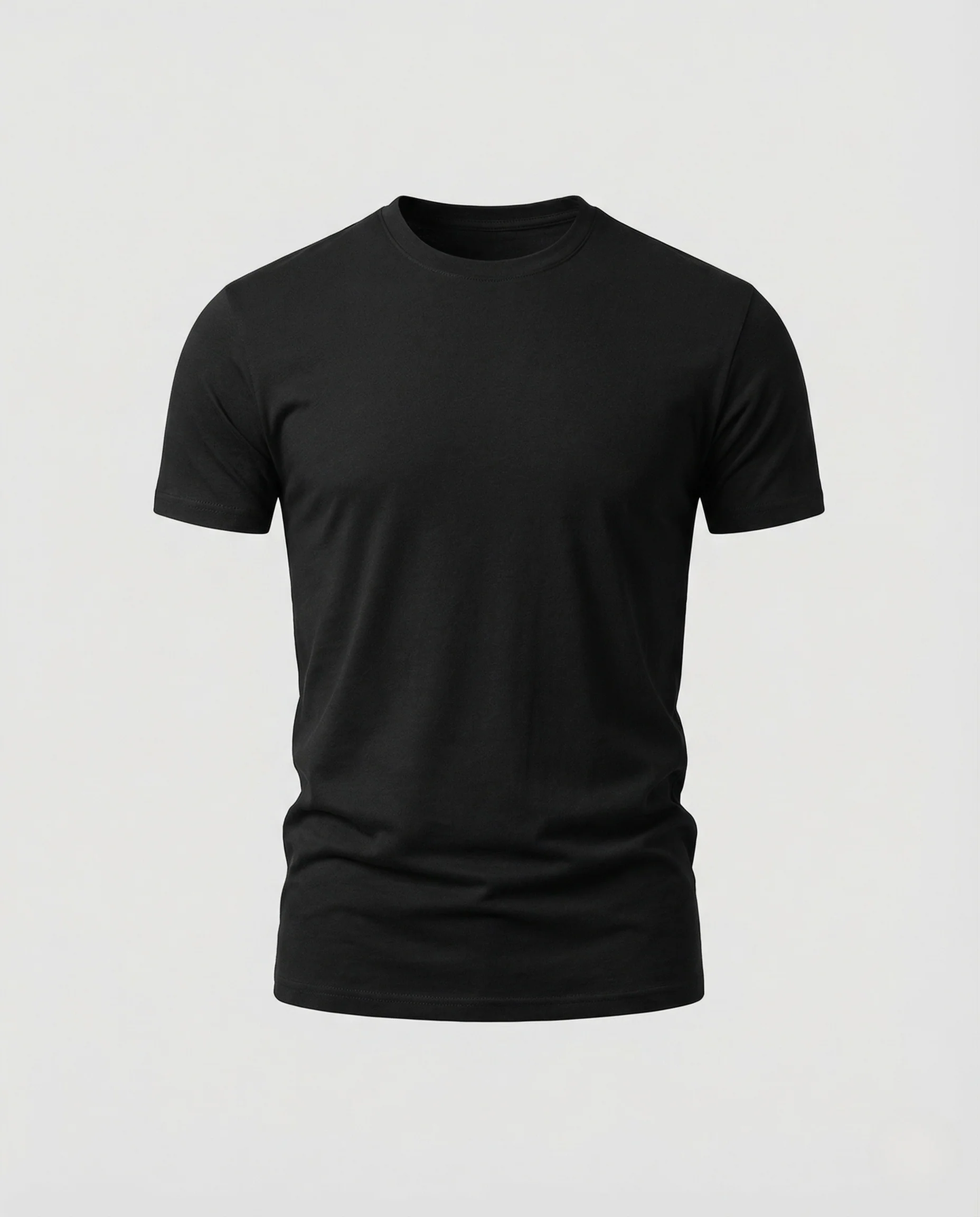Herren Sportshirt Figurbetont Rundhals Stretch Baumwollmix - Image 5
