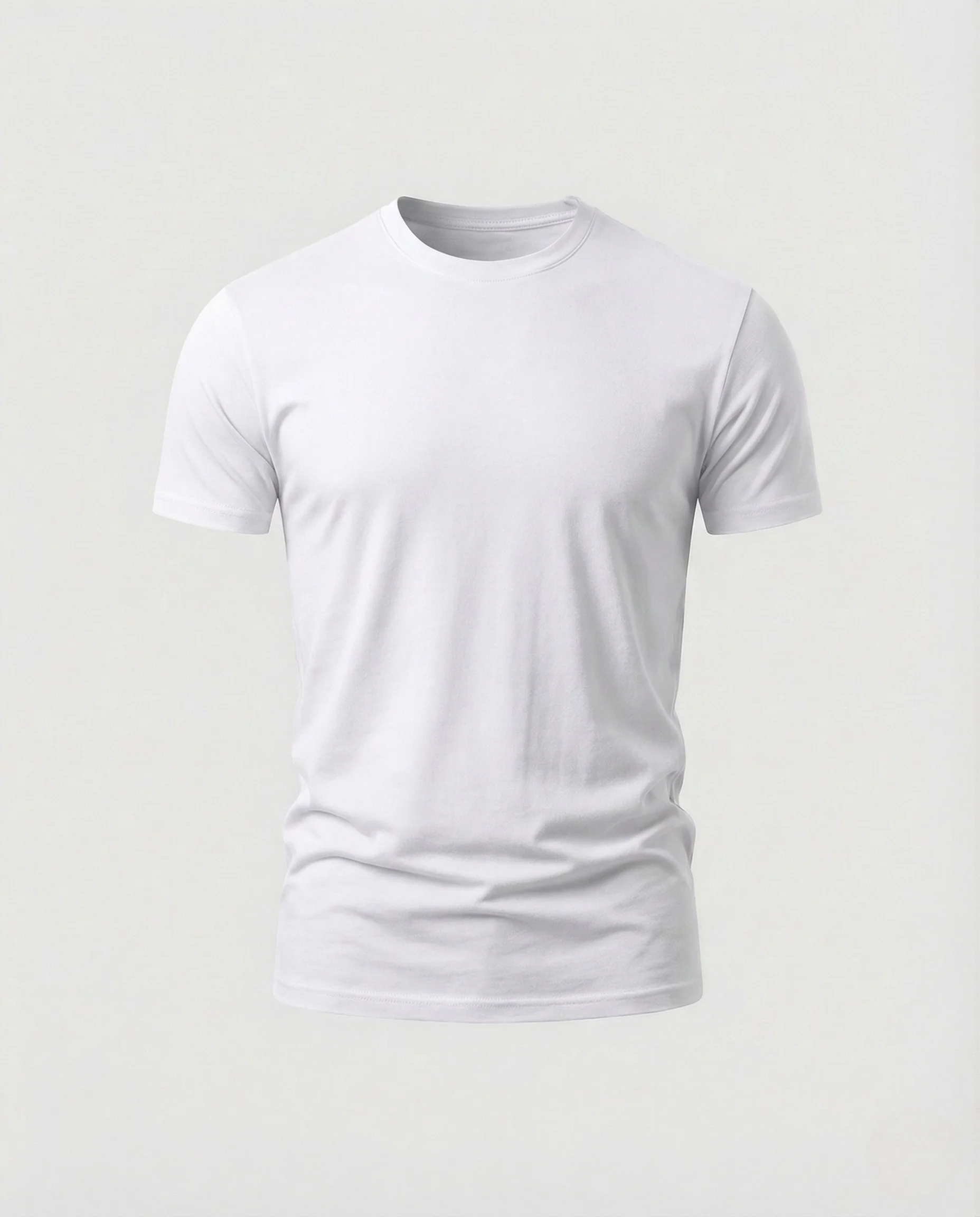 Herren Sportshirt Figurbetont Rundhals Stretch Baumwollmix - Image 6