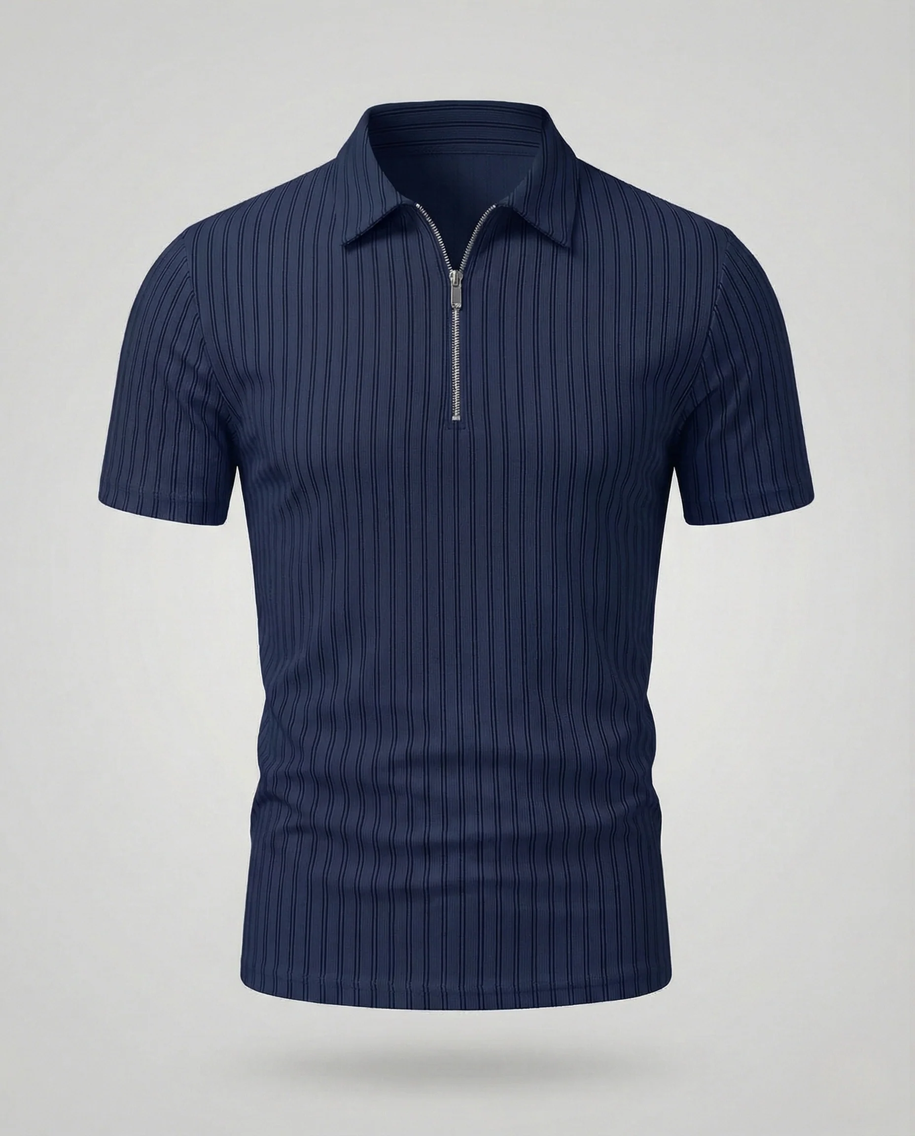 Herren Poloshirt Reißverschluss Slim - Image 10