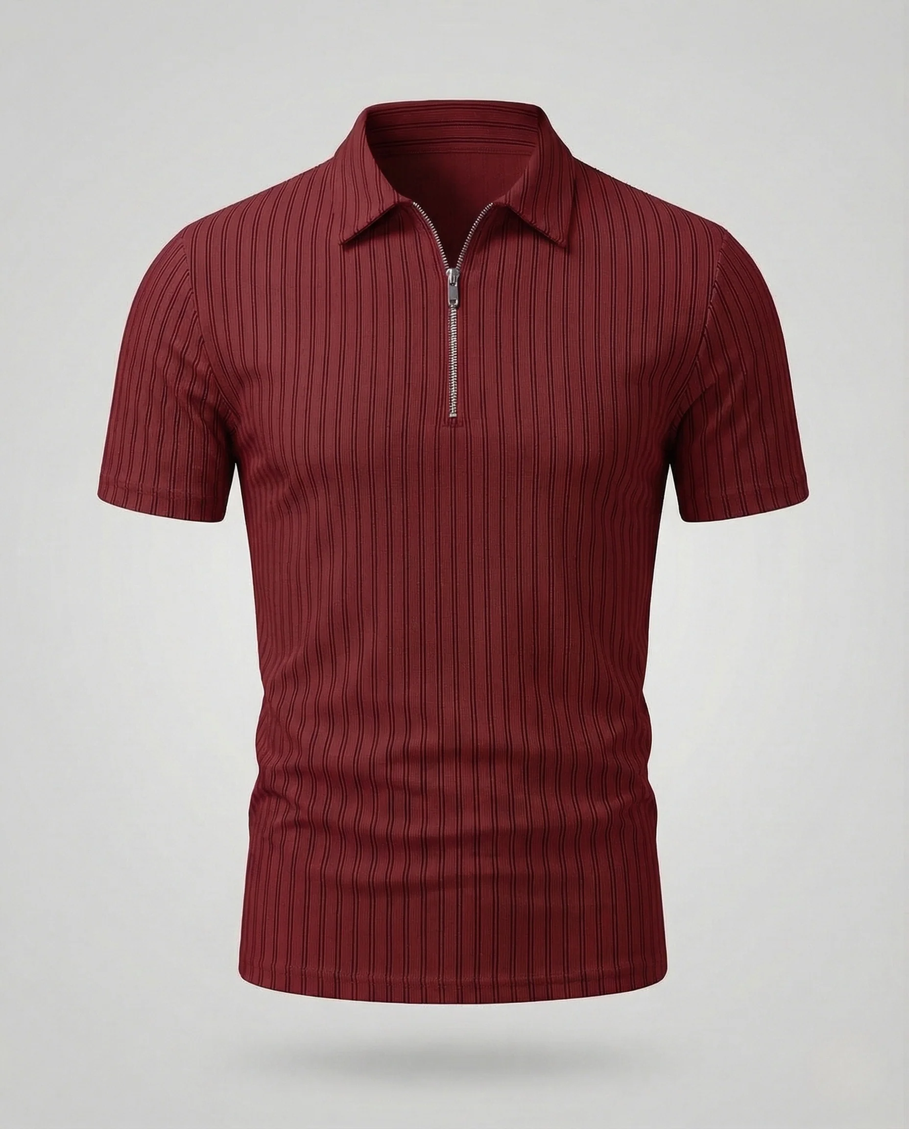 Herren Poloshirt Reißverschluss Slim - Image 11