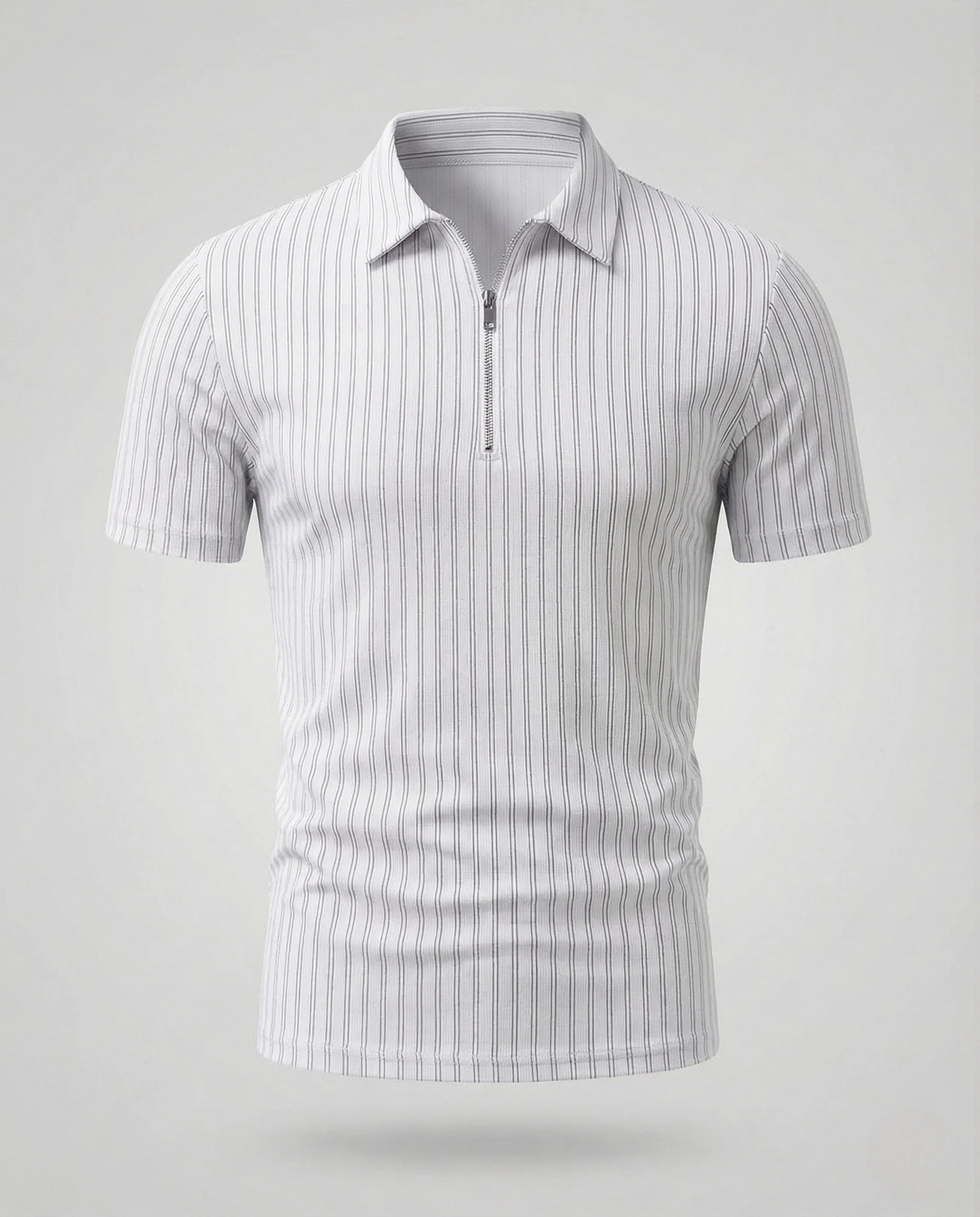 Herren Poloshirt Reißverschluss Slim - Image 7