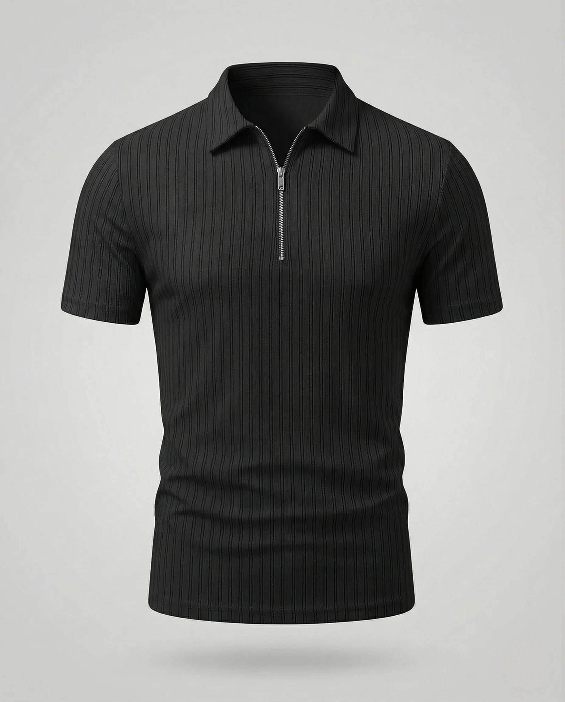 Herren Poloshirt Reißverschluss Slim - Image 9
