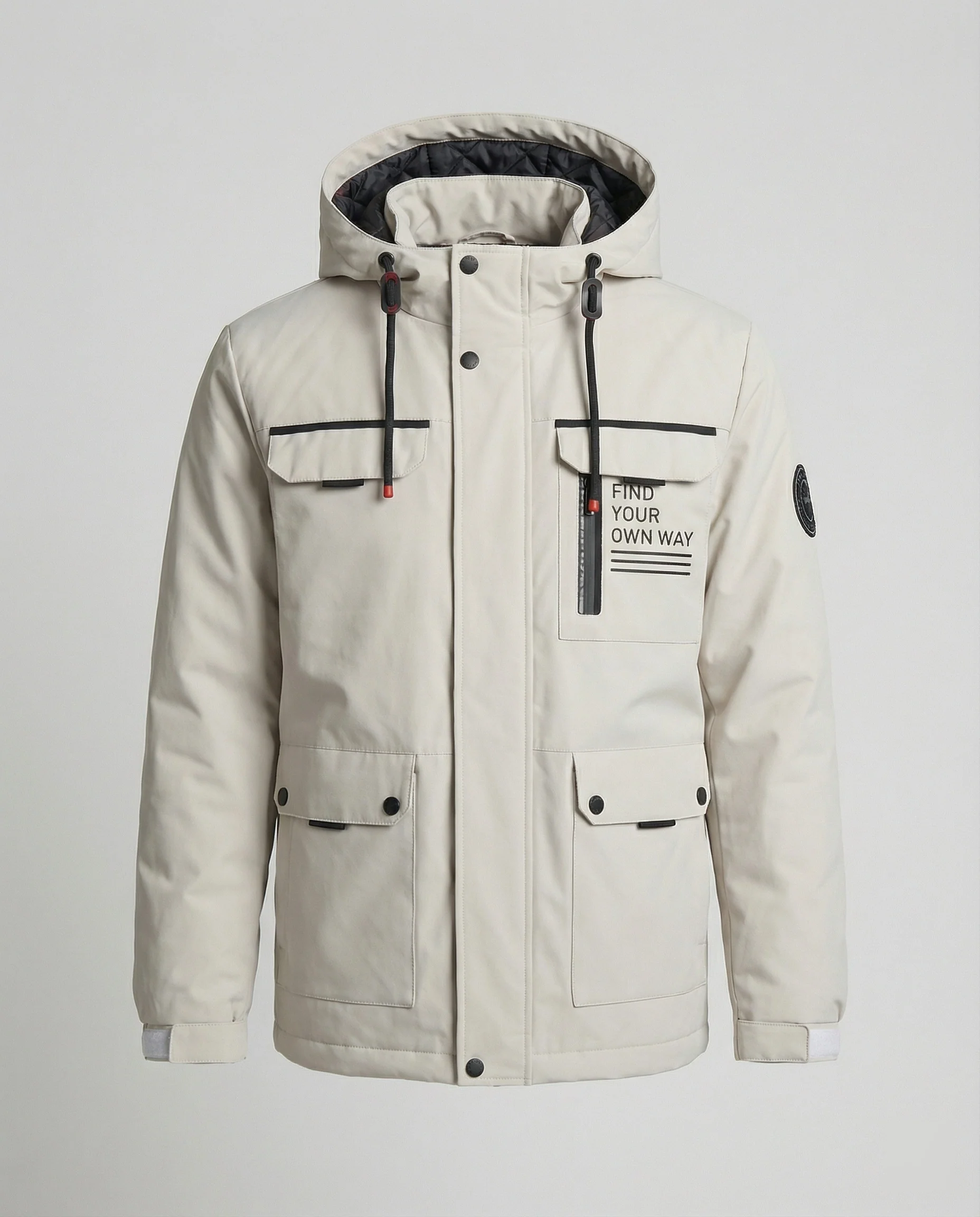 Herren Bikerjacke Leder Velours - Image 2