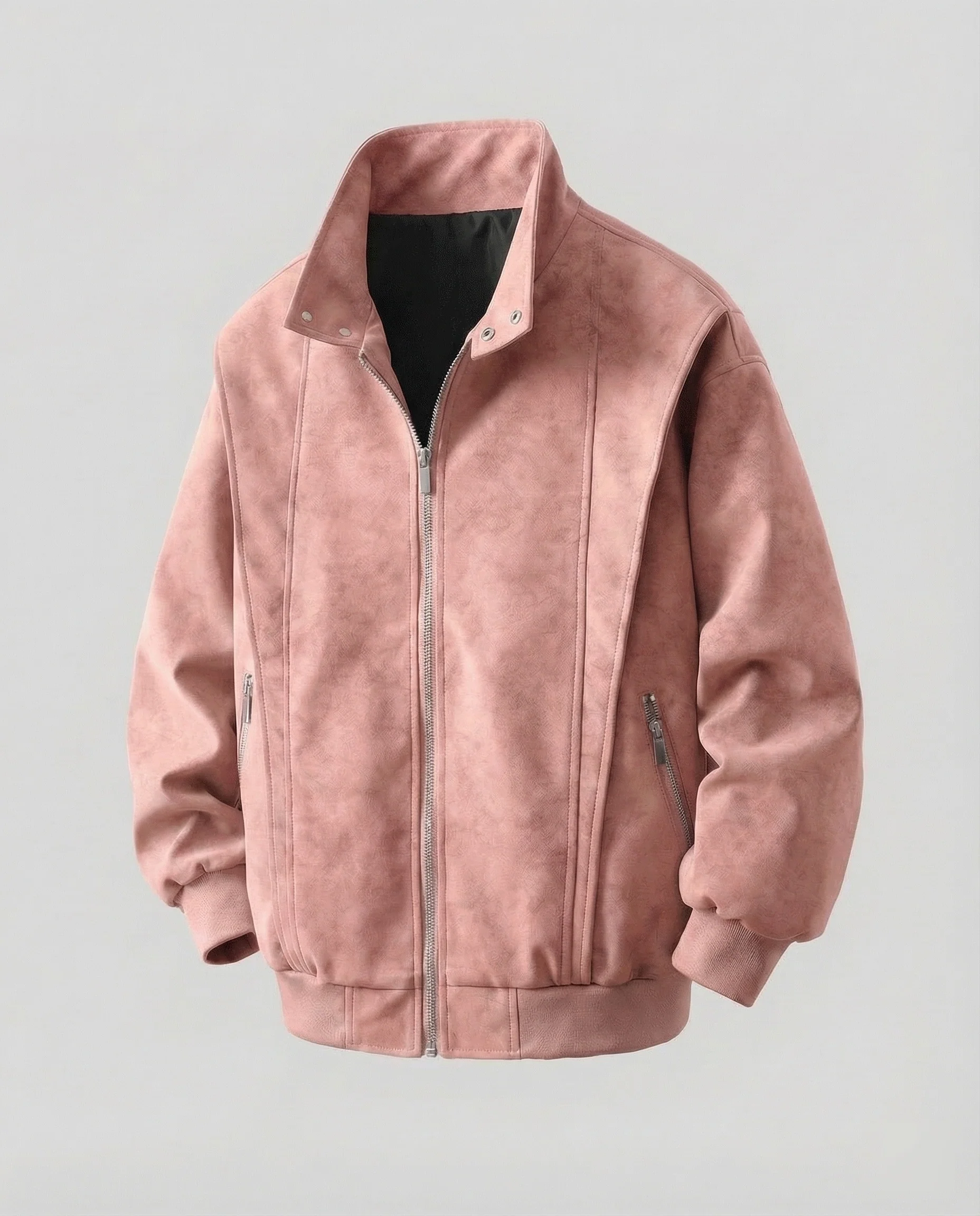 Herren Velours Kurzjacke Stehkragen - Image 8