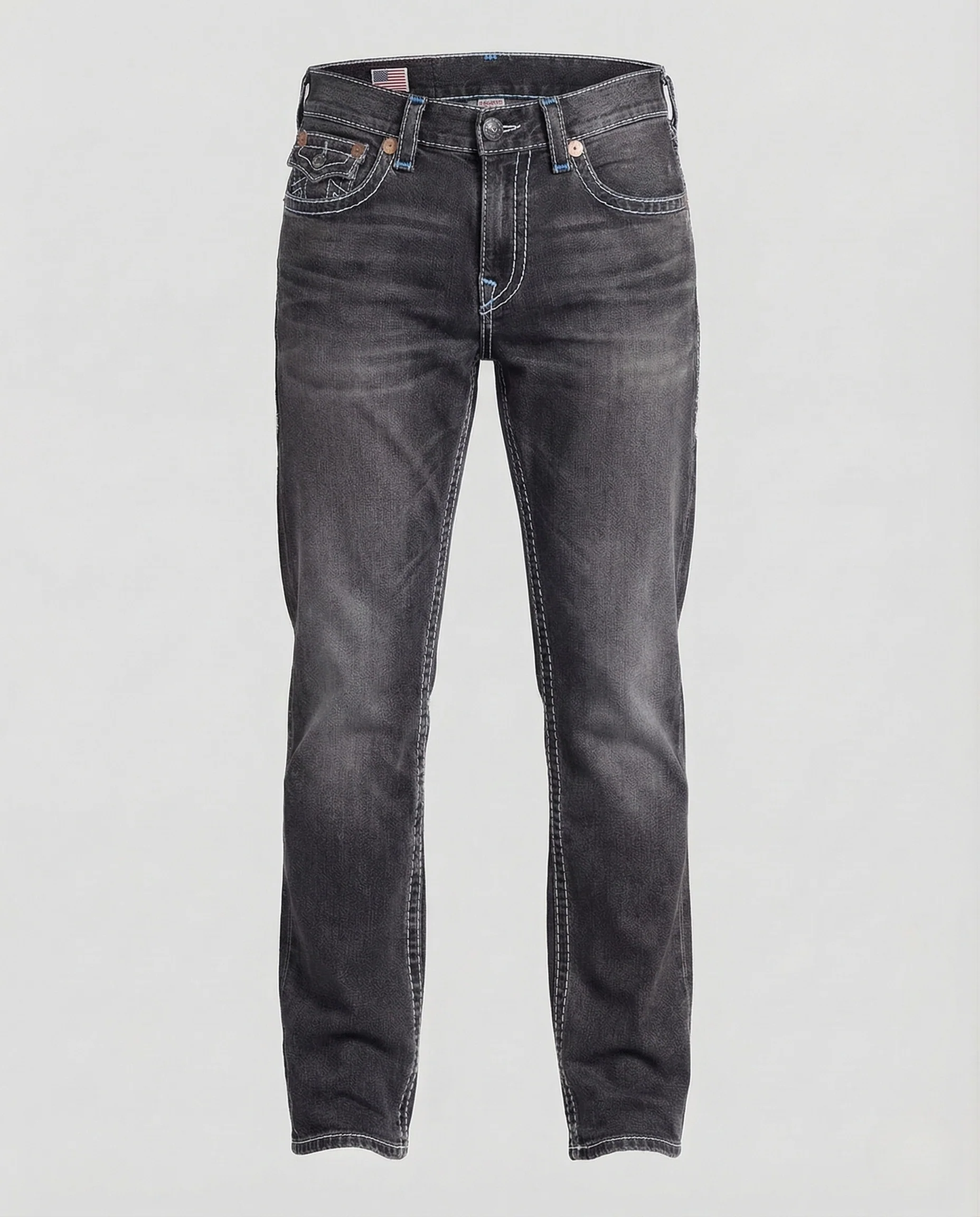 Herren Jeans Gerade Kontrastnähte - Image 10