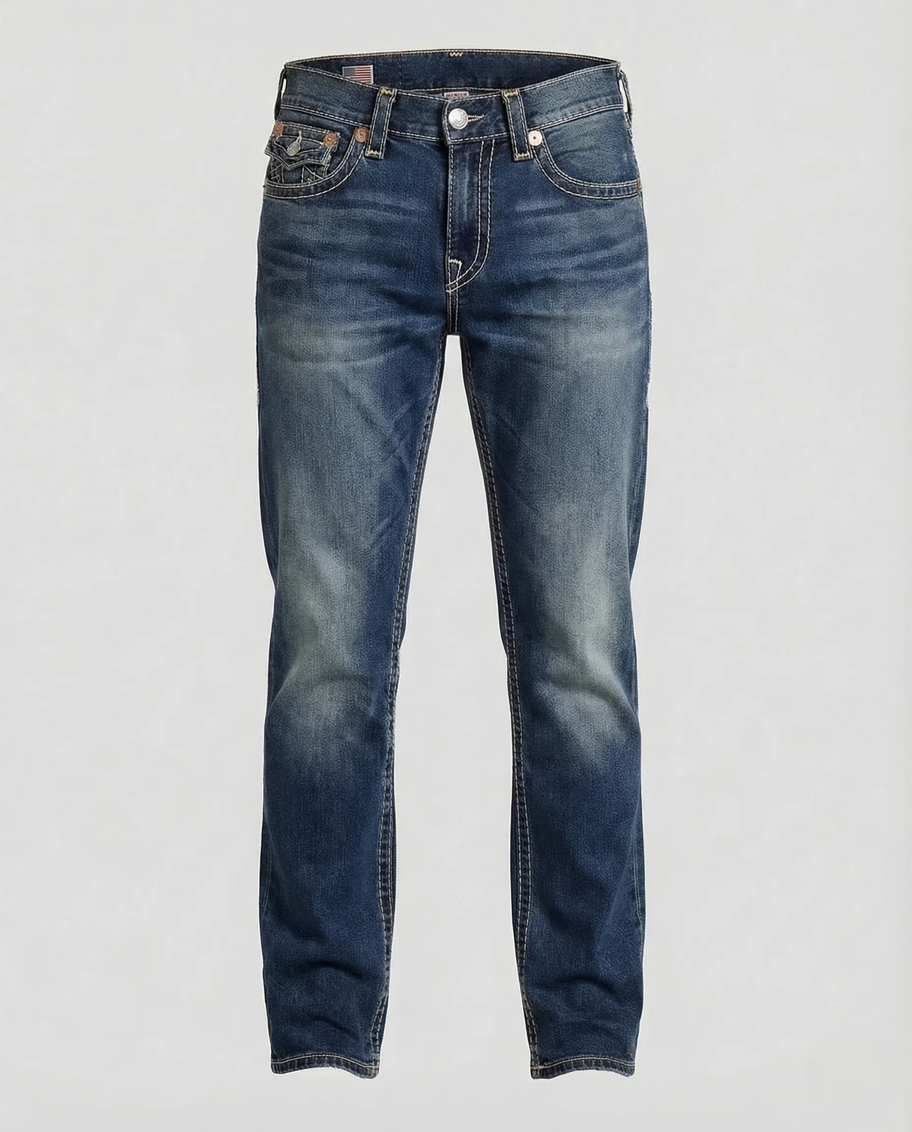 Herren Jeans Gerade Kontrastnähte - Image 12