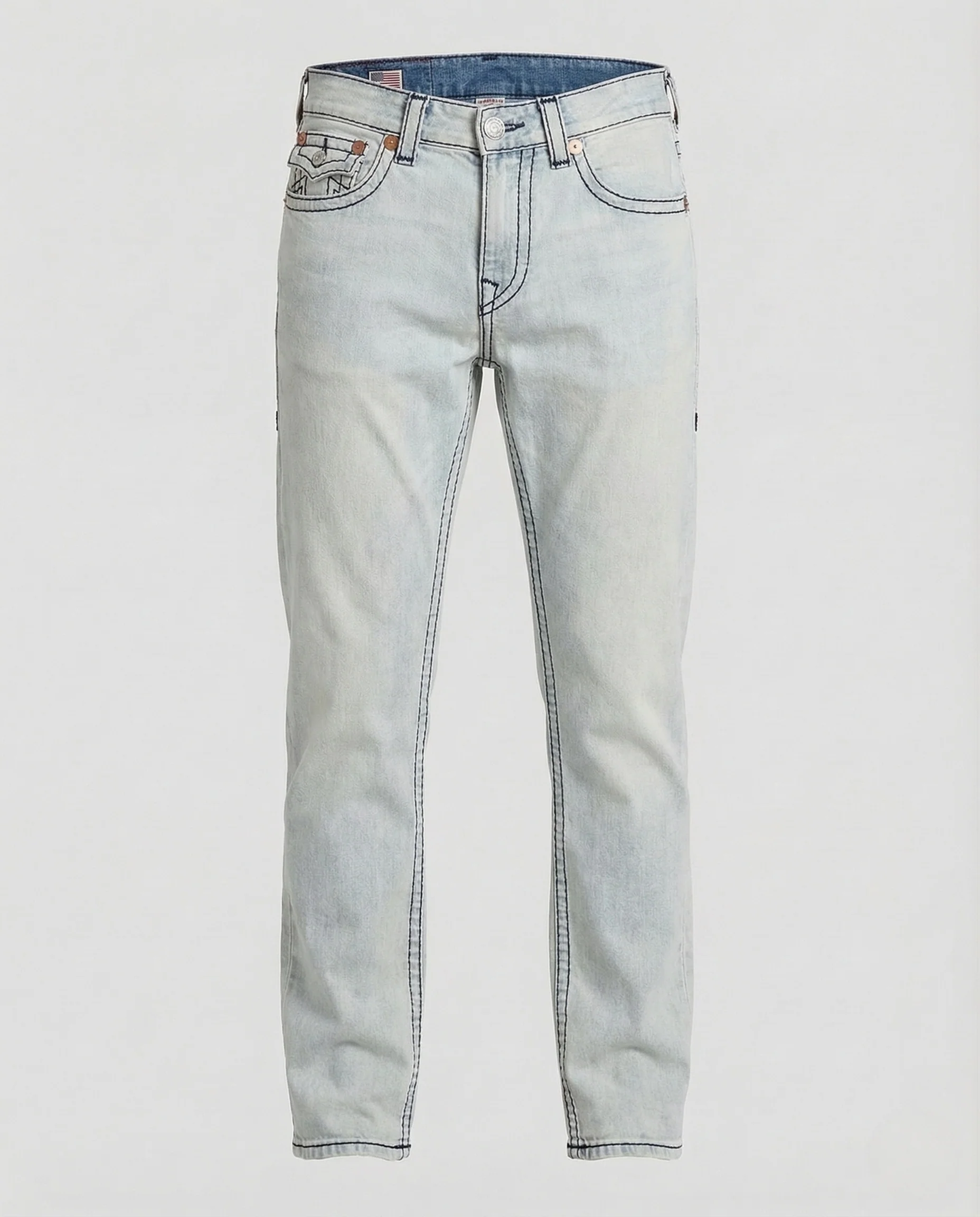 Herren Jeans Gerade Kontrastnähte - Image 13