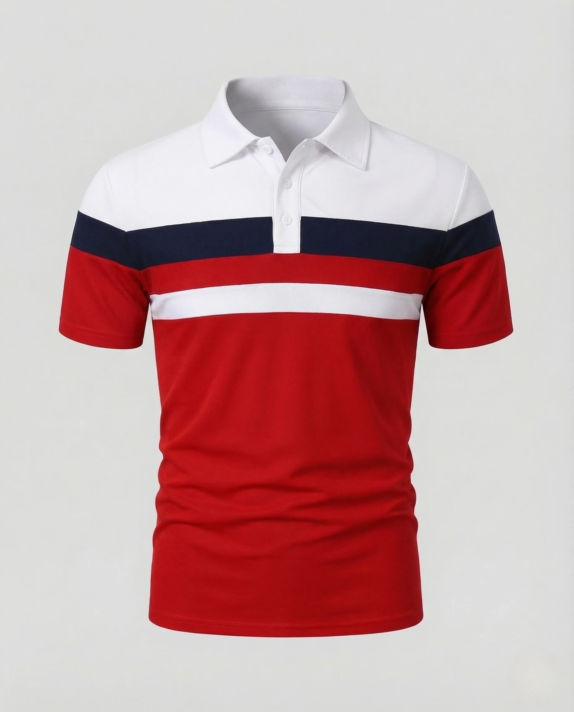 Herren Poloshirt Gestreift Baumwollmix - Image 10