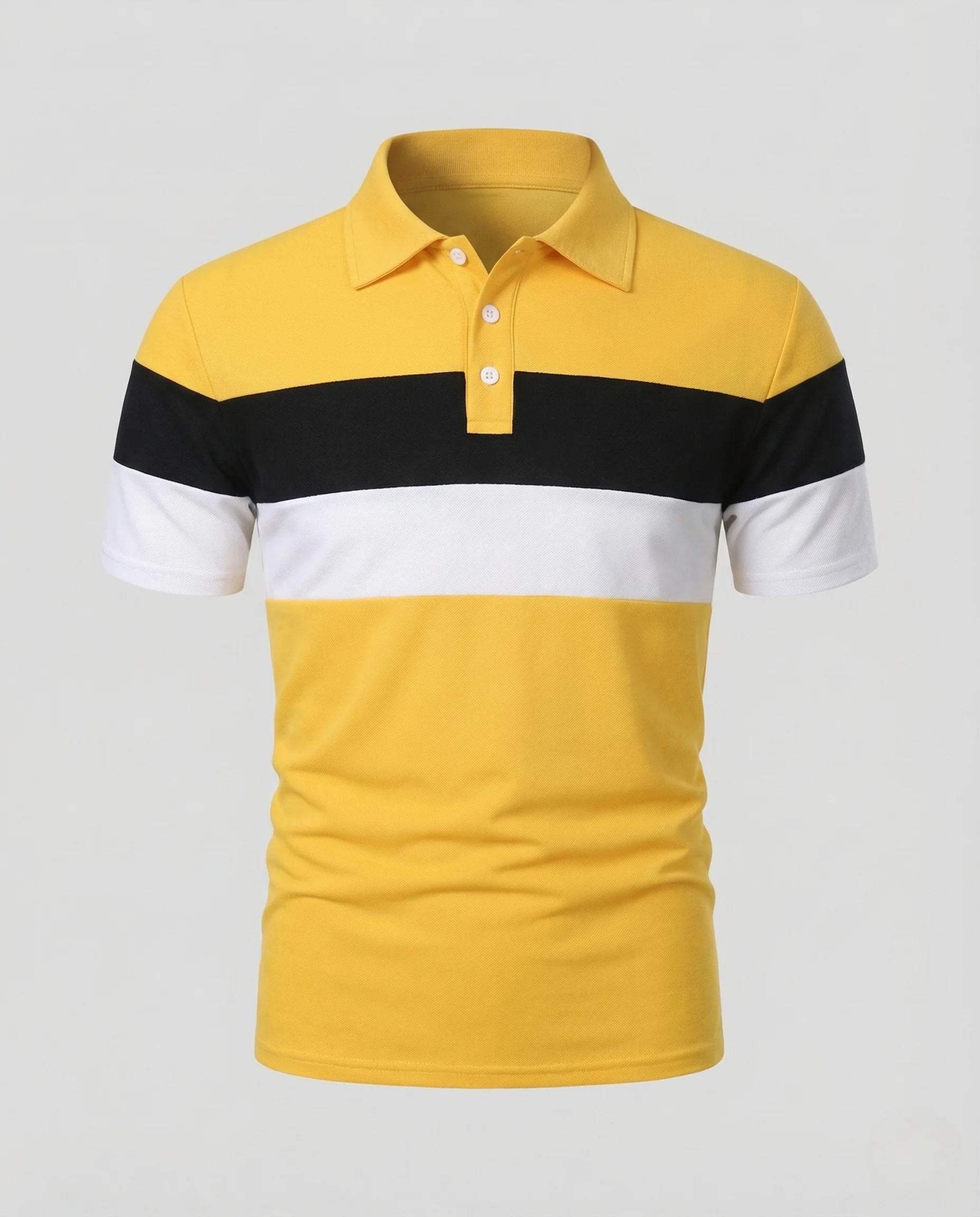 Herren Poloshirt Gestreift Baumwollmix - Image 5
